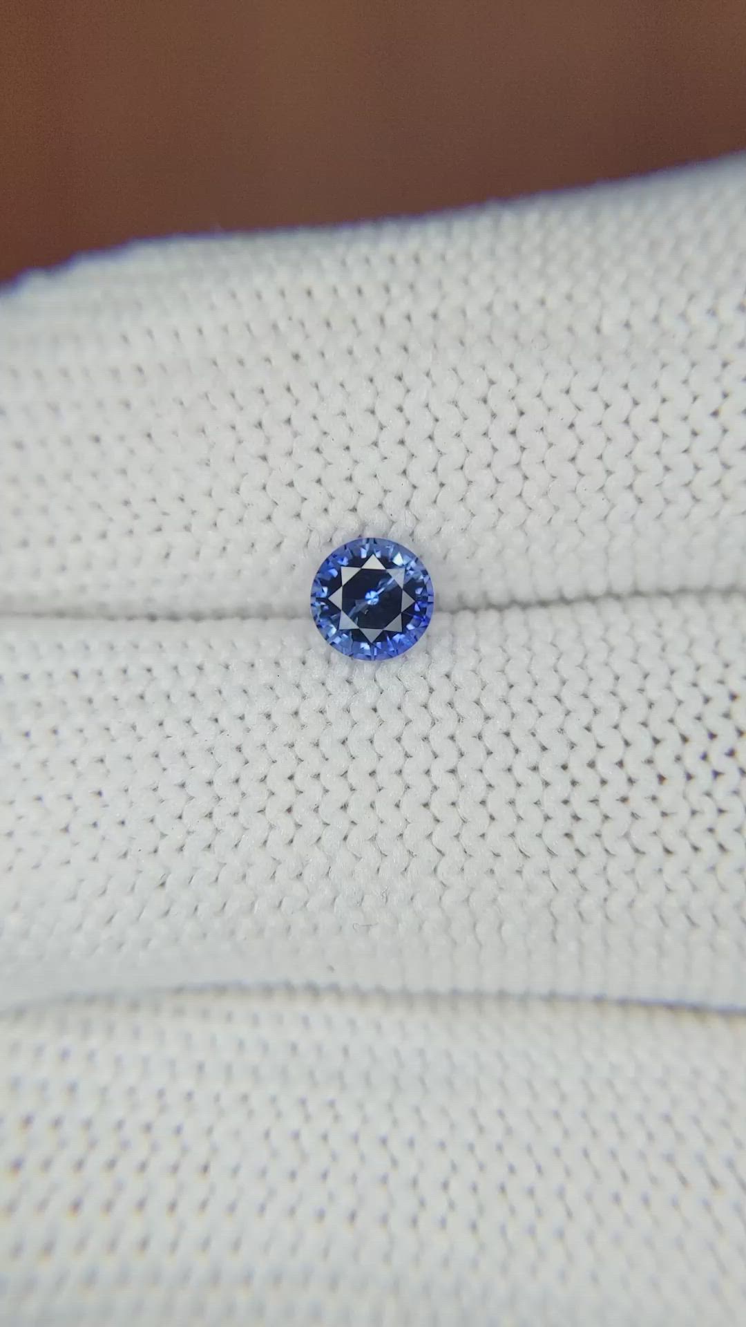 0.58 Ct. Blue Sapphire from Ceylon (Sri Lanka) Size Video