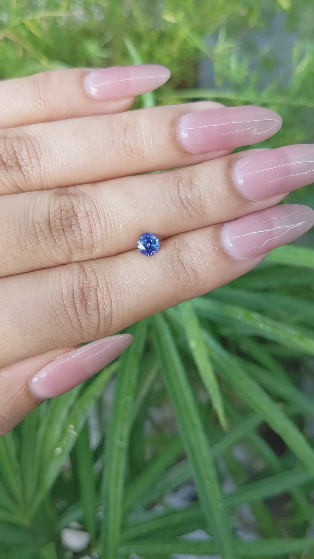 0.58 Ct. Blue Sapphire from Ceylon (Sri Lanka) Size Video