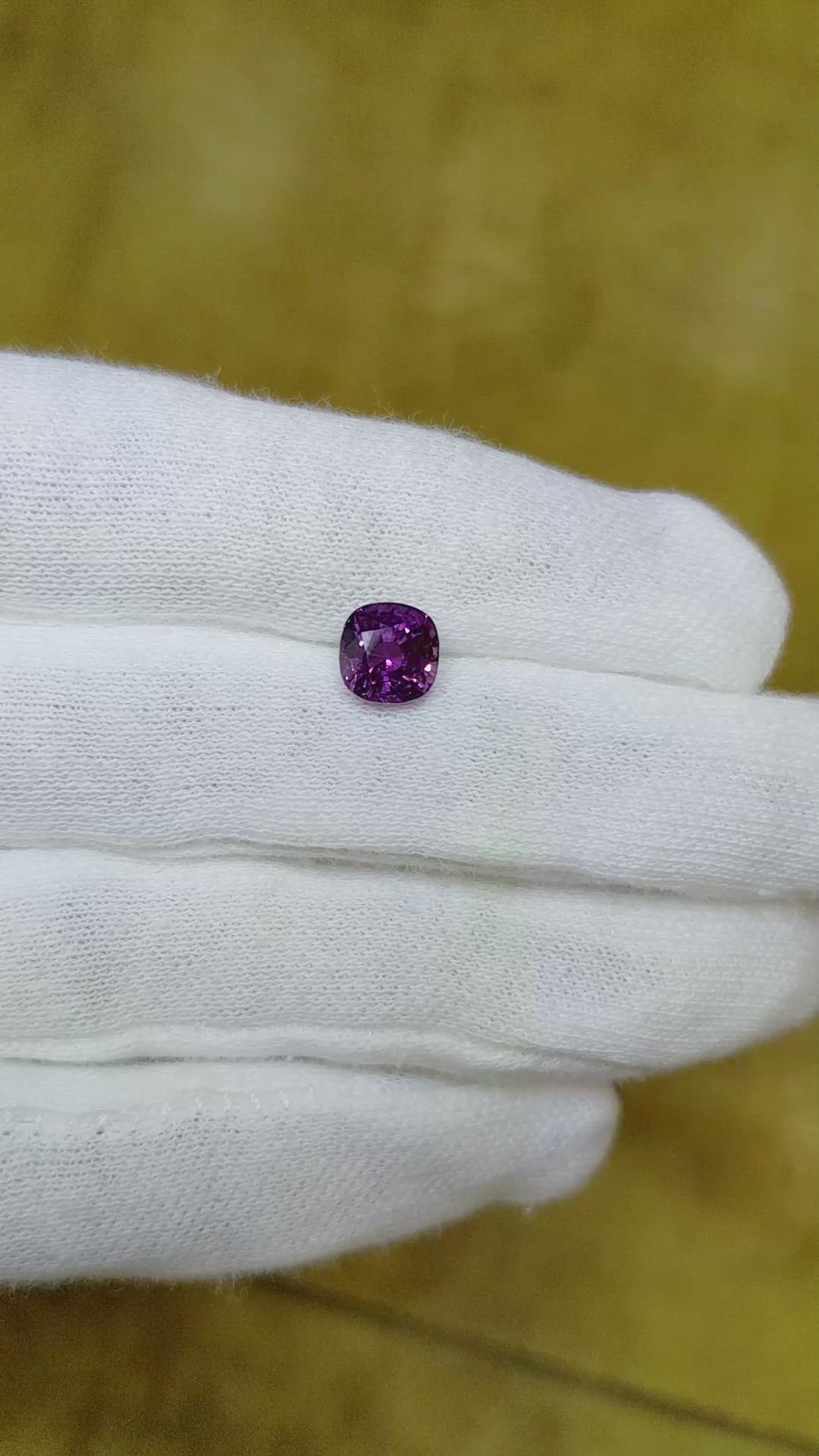2.16 Ct. Purple Sapphire from Ceylon (Sri Lanka) Size Video