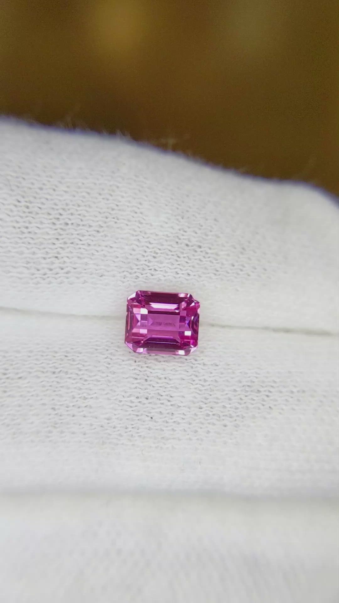 1.59 Ct. Pink Sapphire from Ceylon (Sri Lanka) Size Video