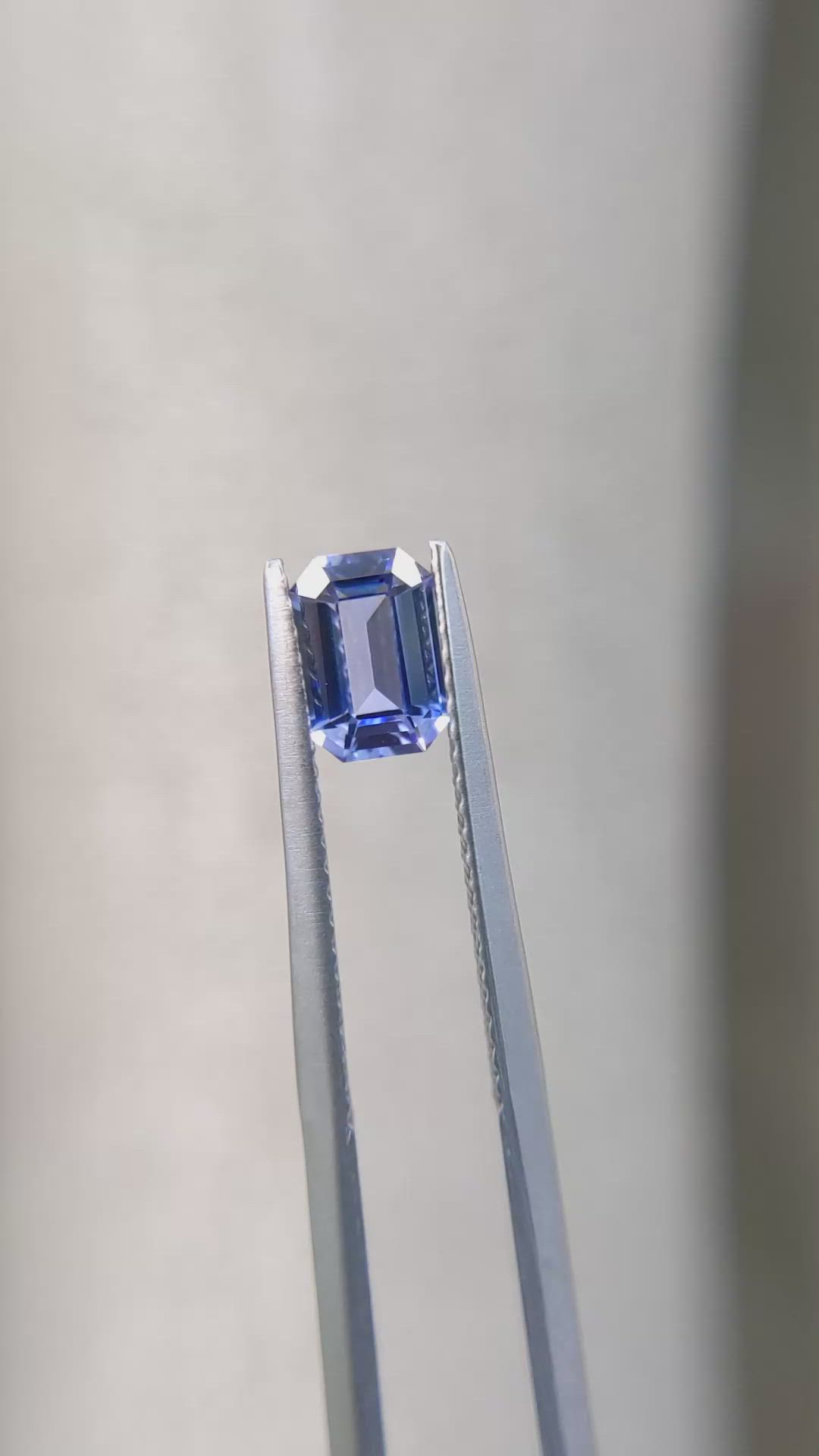 1.06 Ct. Blue Sapphire from Ceylon (Sri Lanka) Size Video