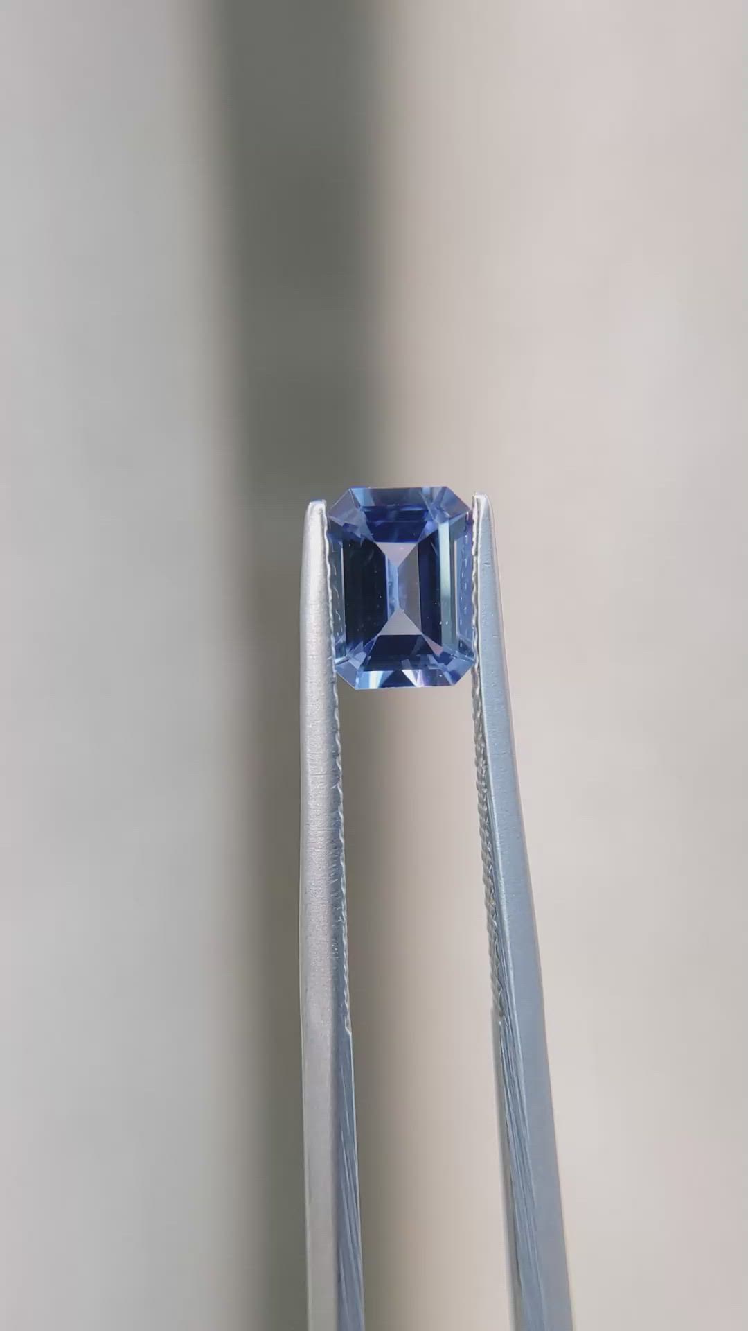 1.37 Ct. Blue Sapphire from Ceylon (Sri Lanka) Size Video