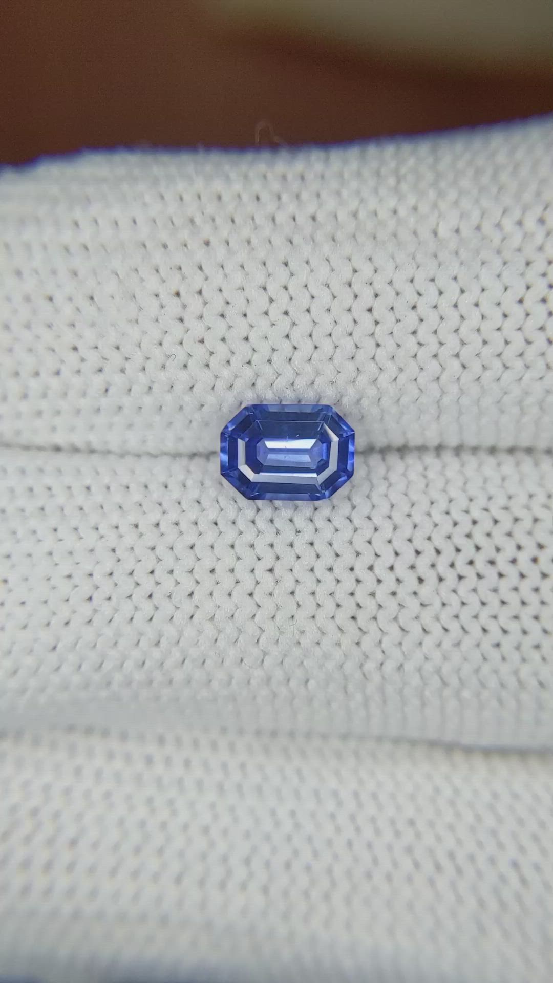 1.10 Ct. Blue Sapphire from Ceylon (Sri Lanka) Size Video