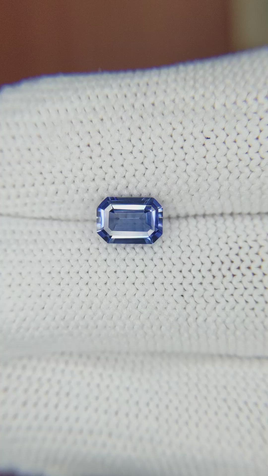 1.06 Ct. Blue Sapphire from Ceylon (Sri Lanka) Size Video