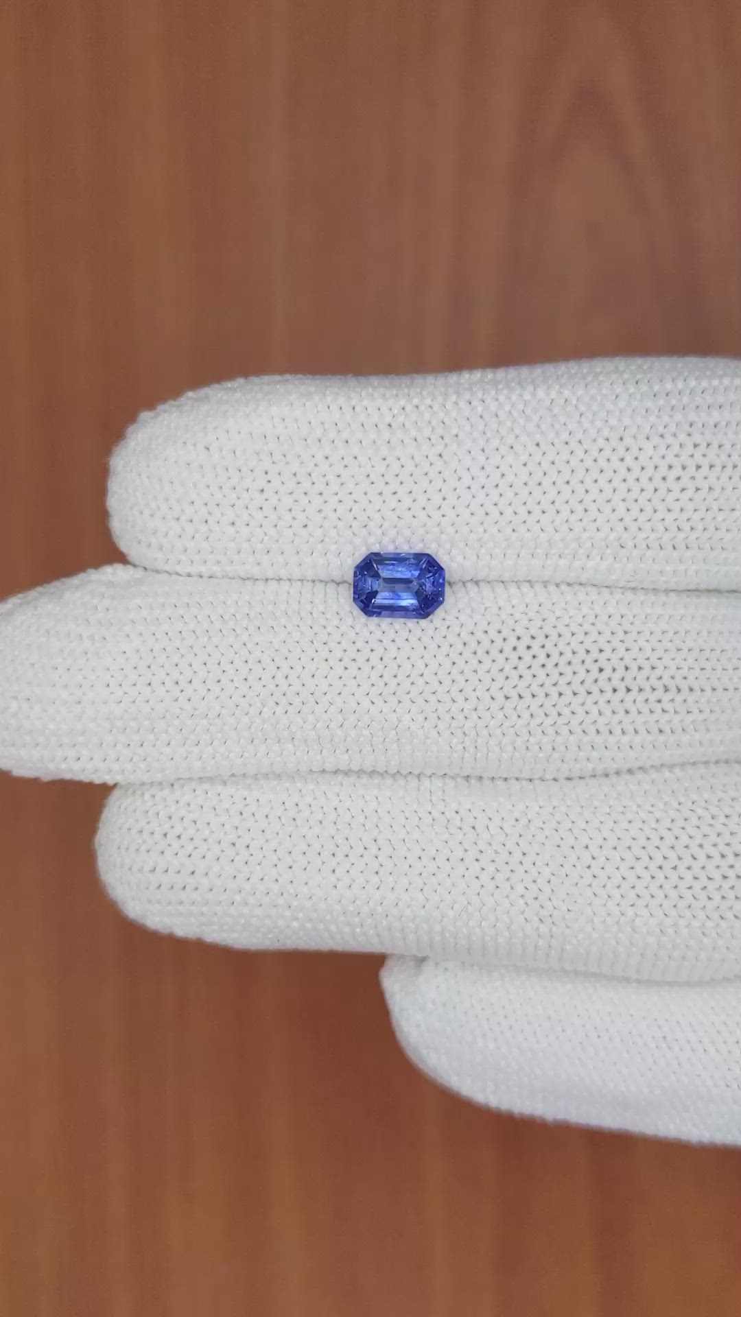 0.98 Ct. Blue Sapphire from Ceylon (Sri Lanka) Size Video