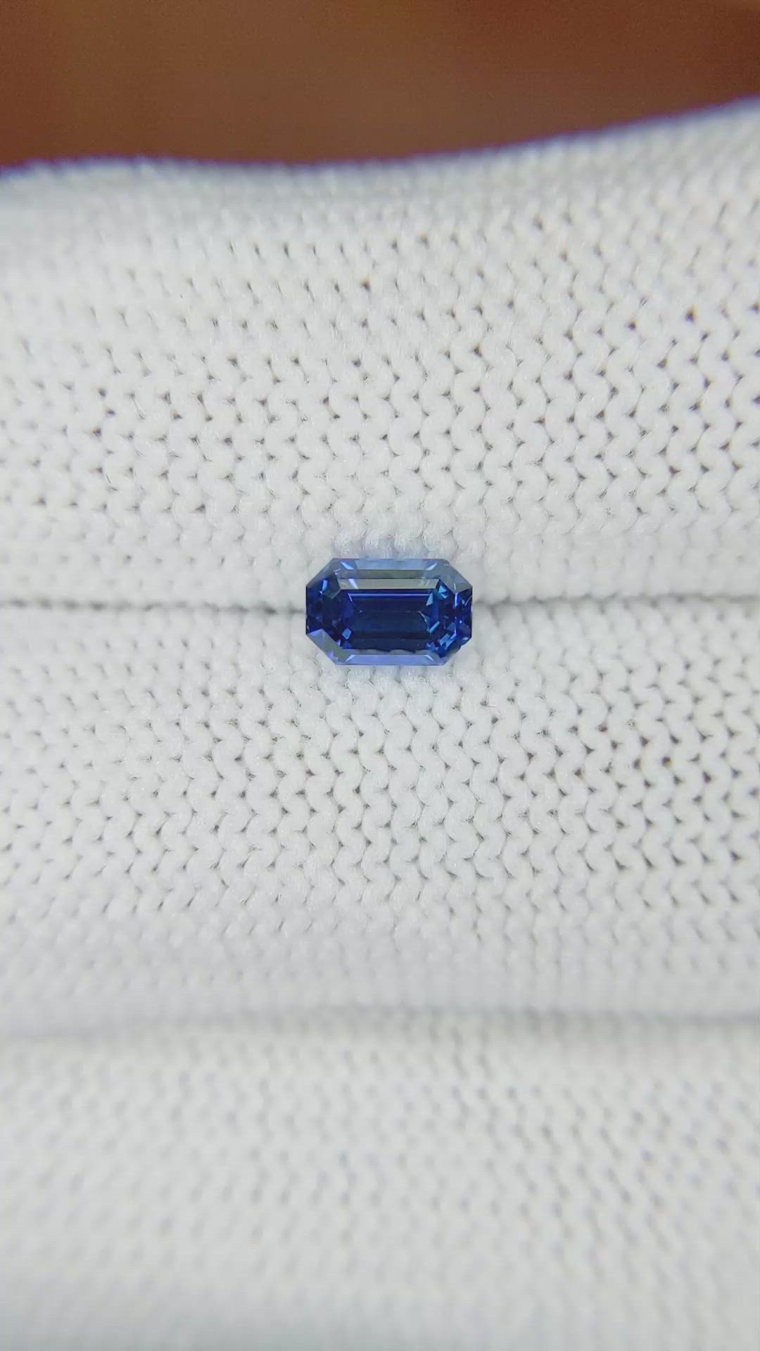 0.81 Ct. Blue Sapphire from Ceylon (Sri Lanka) Size Video