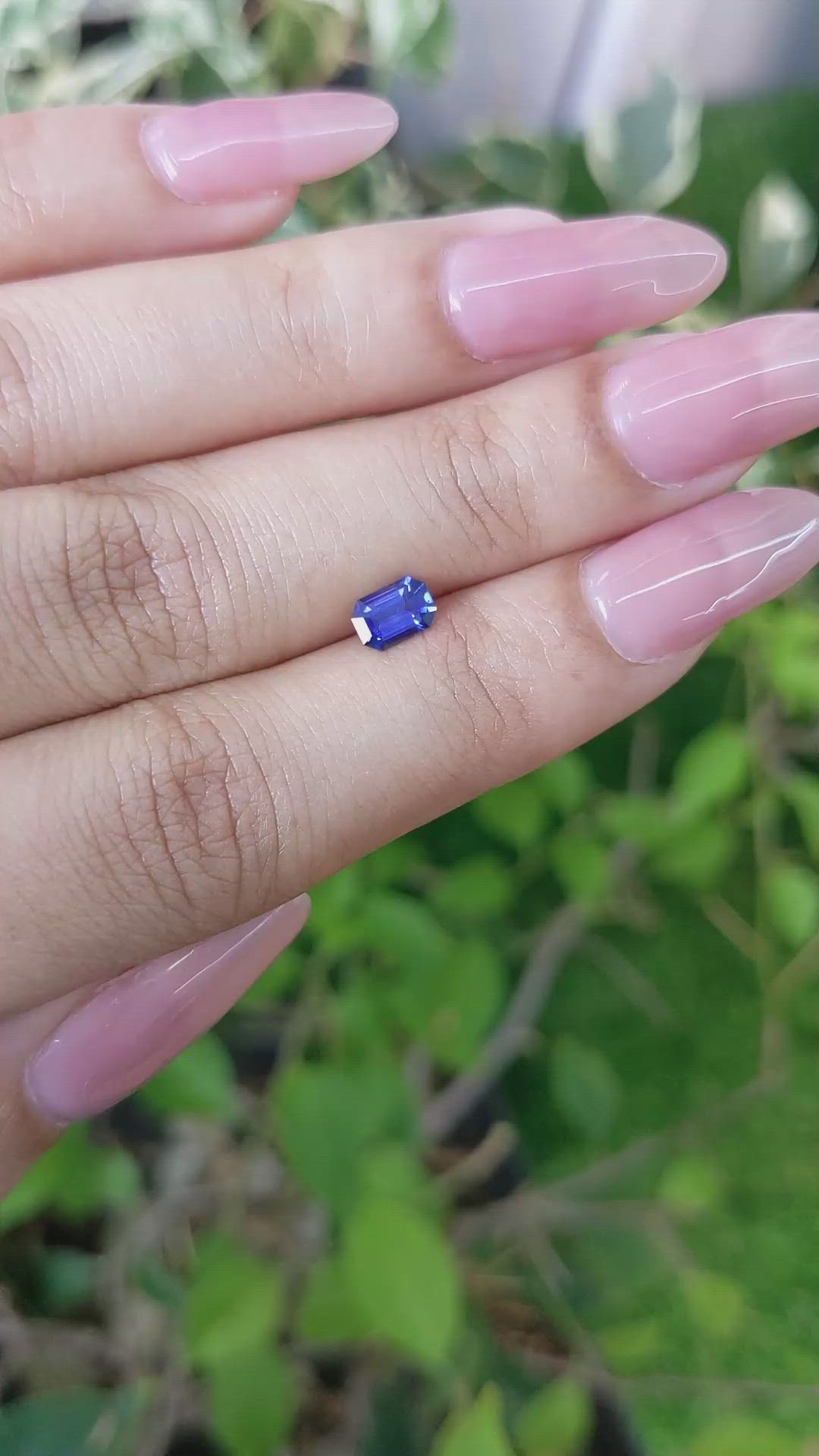 0.59 Ct. Blue Sapphire from Ceylon (Sri Lanka) Size Video