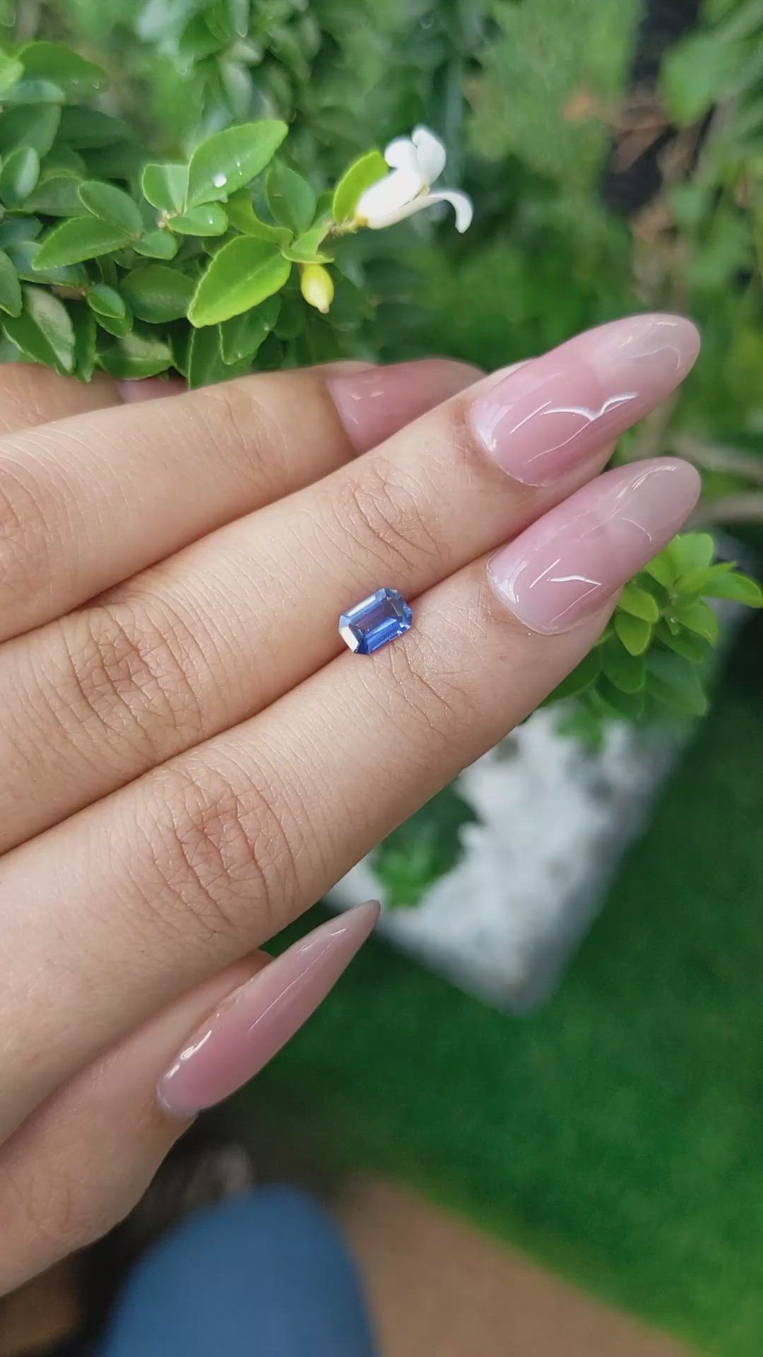 0.60 Ct. Blue Sapphire from Ceylon (Sri Lanka) Size Video