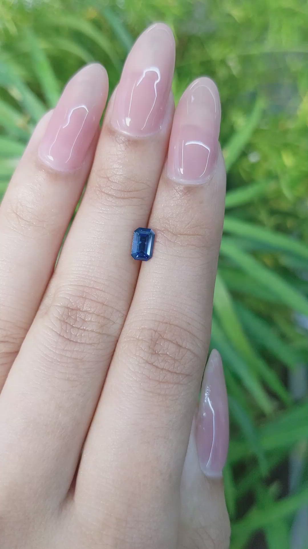 0.73 Ct. Blue Sapphire from Ceylon (Sri Lanka) Size Video