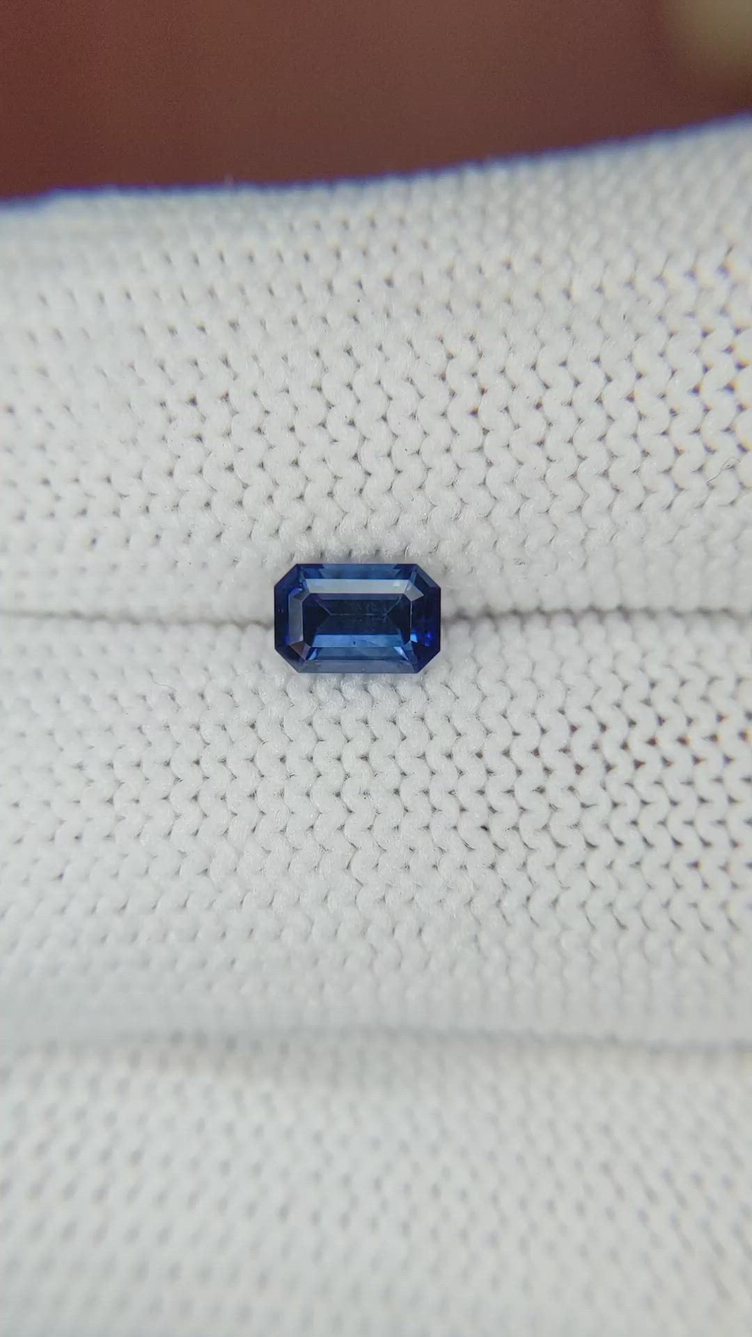 0.73 Ct. Blue Sapphire from Ceylon (Sri Lanka) Size Video