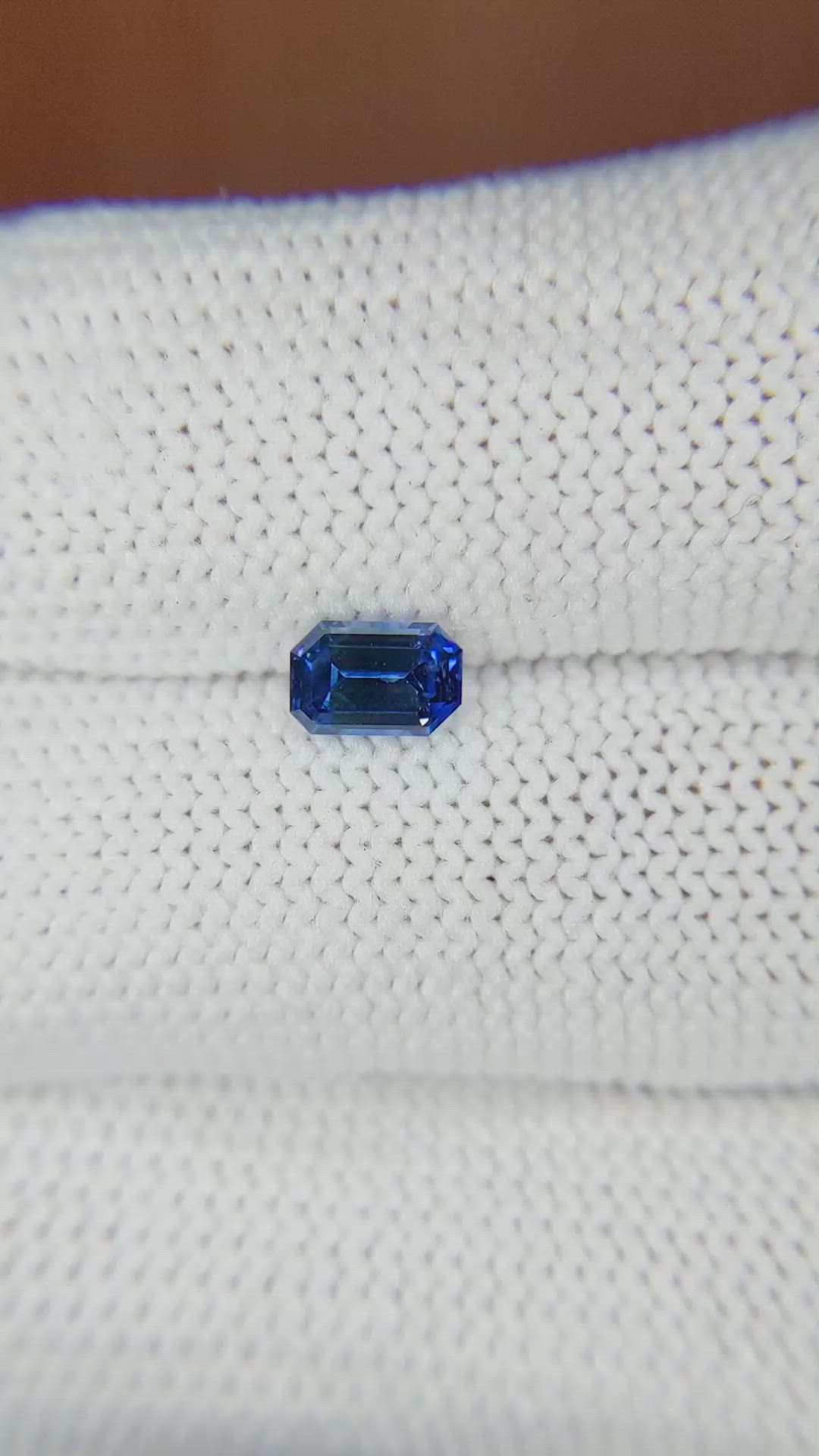 0.67 Ct. Blue Sapphire from Ceylon (Sri Lanka) Size Video