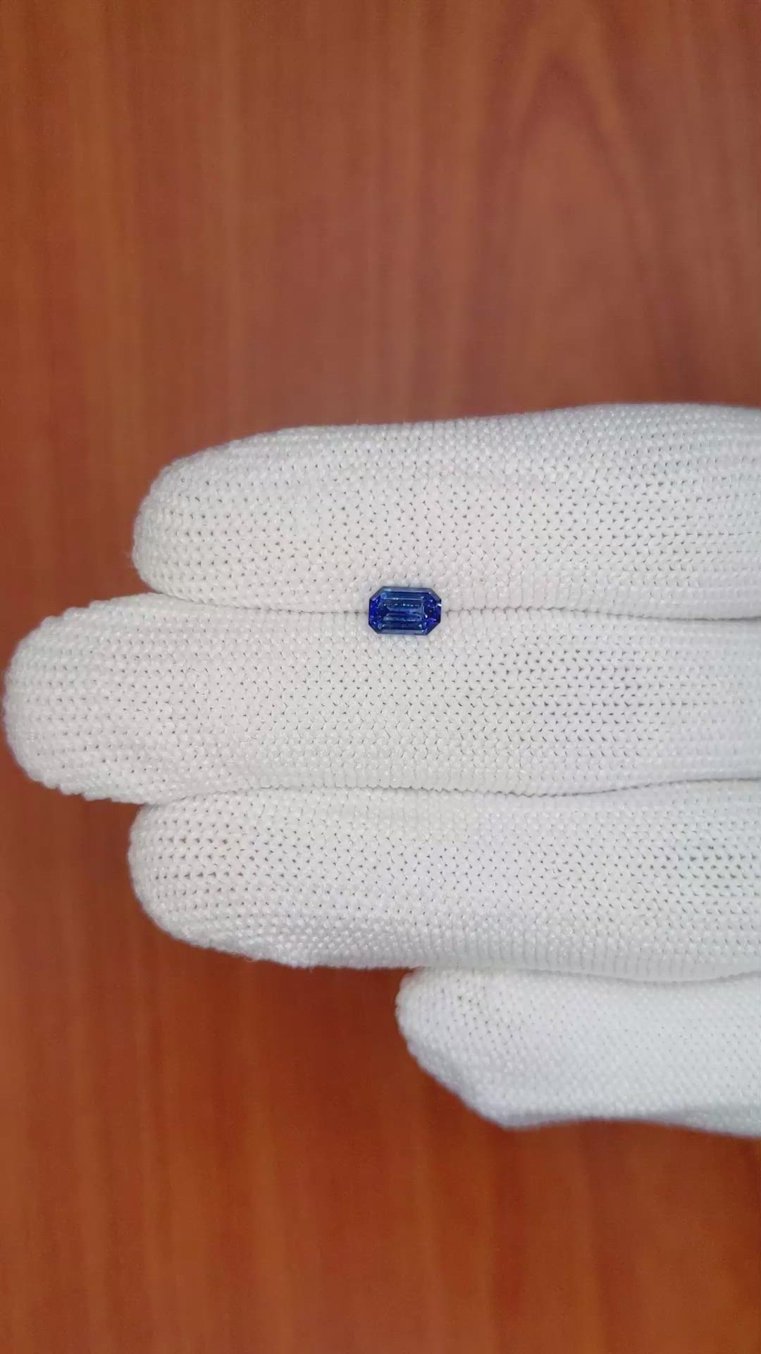 0.67 Ct. Blue Sapphire from Ceylon (Sri Lanka) Size Video
