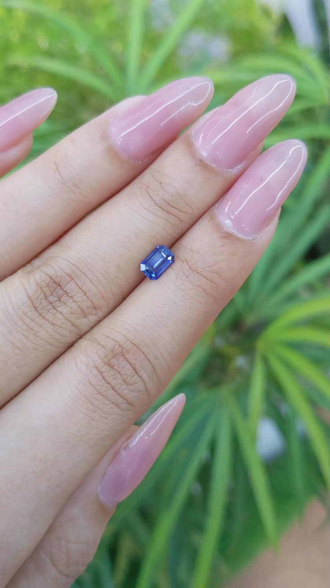 0.64 Ct. Blue Sapphire from Ceylon (Sri Lanka) Size Video