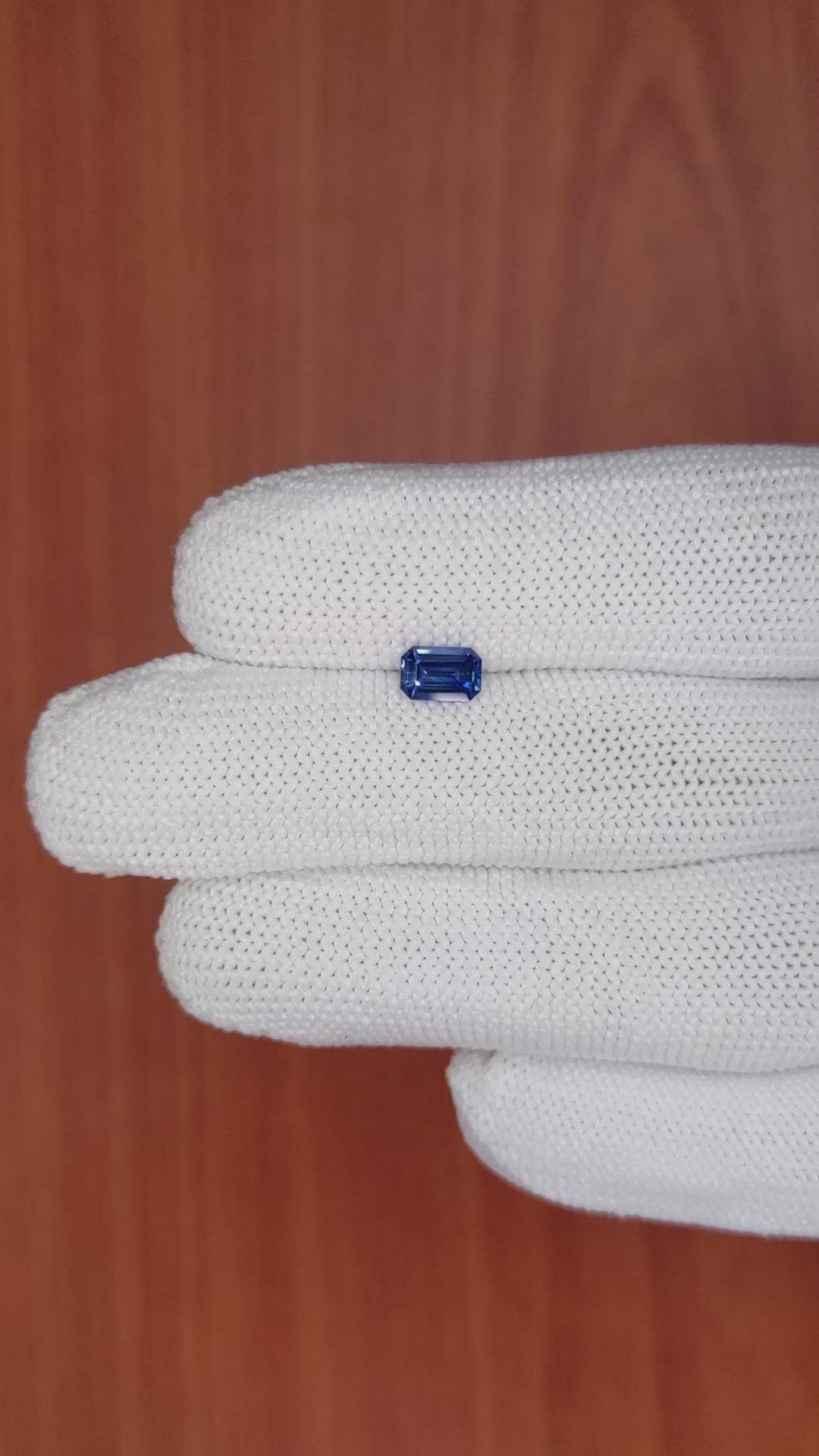 0.64 Ct. Blue Sapphire from Ceylon (Sri Lanka) Size Video