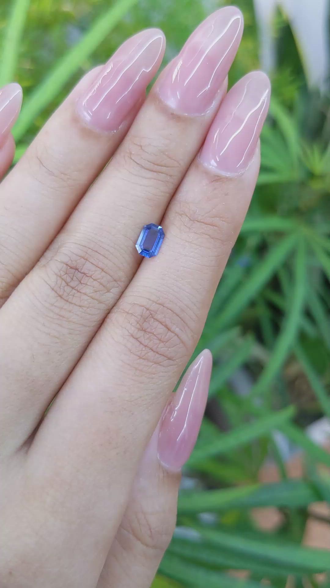 0.56 Ct. Blue Sapphire from Ceylon (Sri Lanka) Size Video