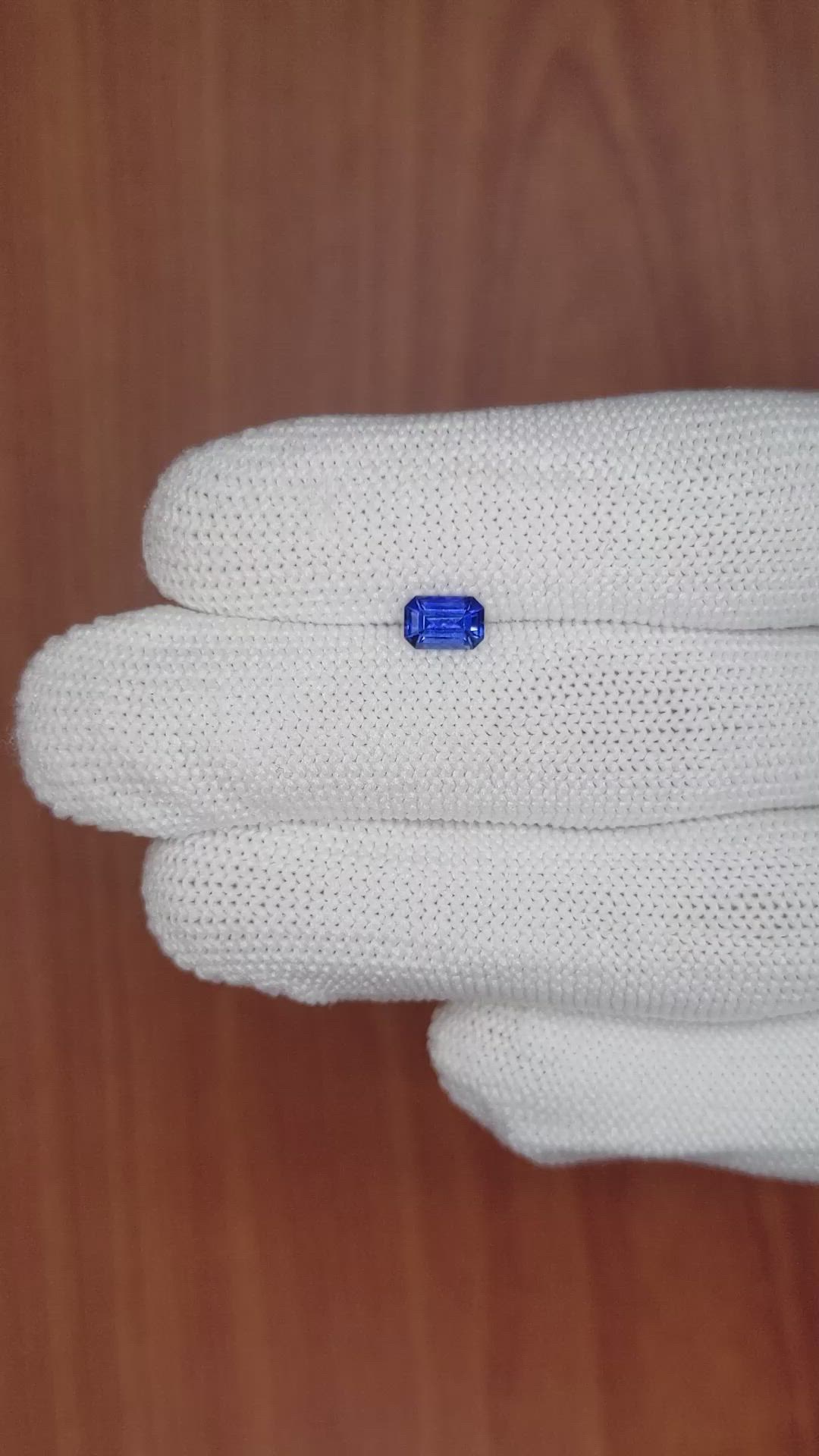 0.64 Ct. Blue Sapphire from Ceylon (Sri Lanka) Size Video