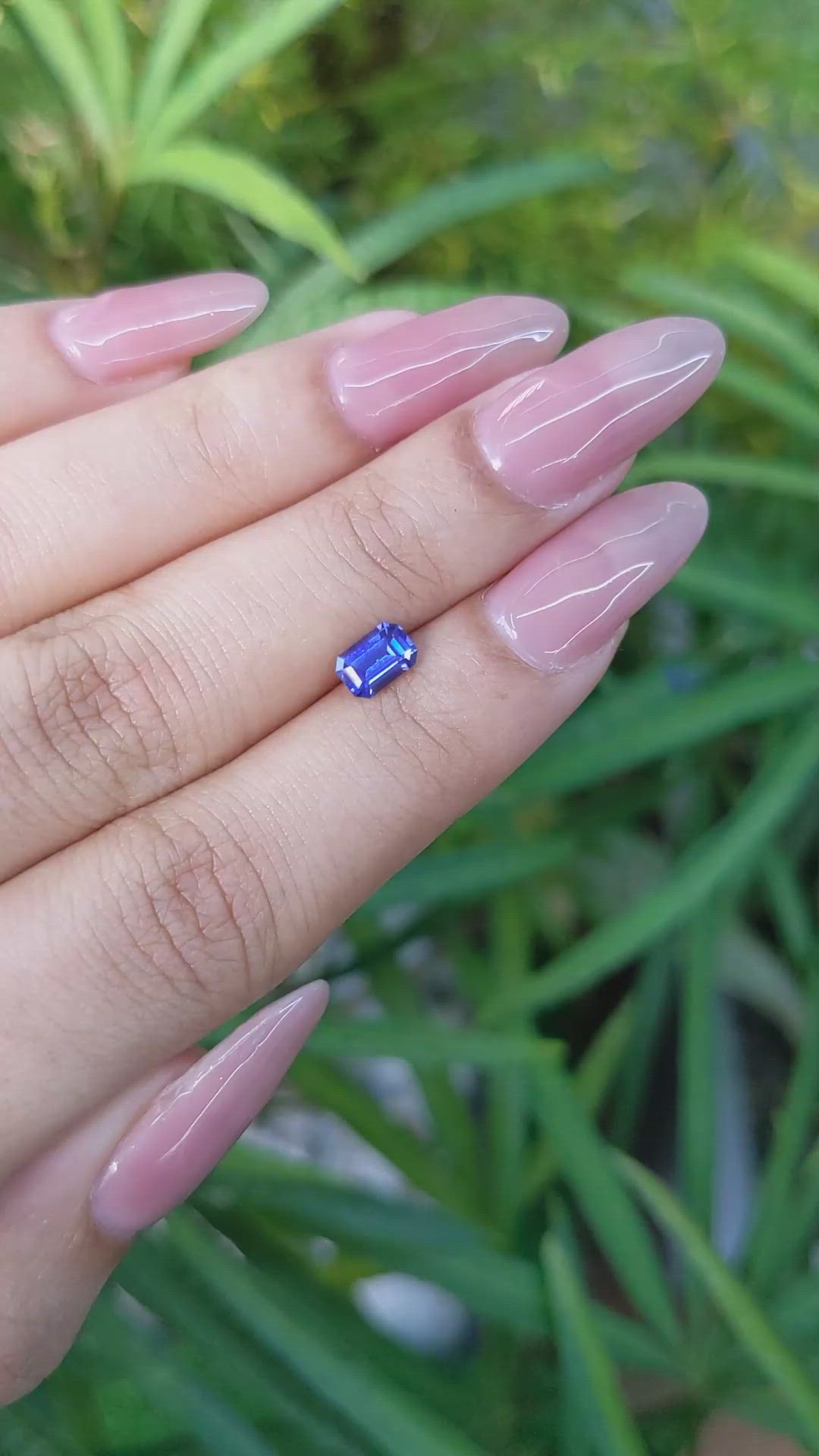 0.64 Ct. Blue Sapphire from Ceylon (Sri Lanka) Size Video