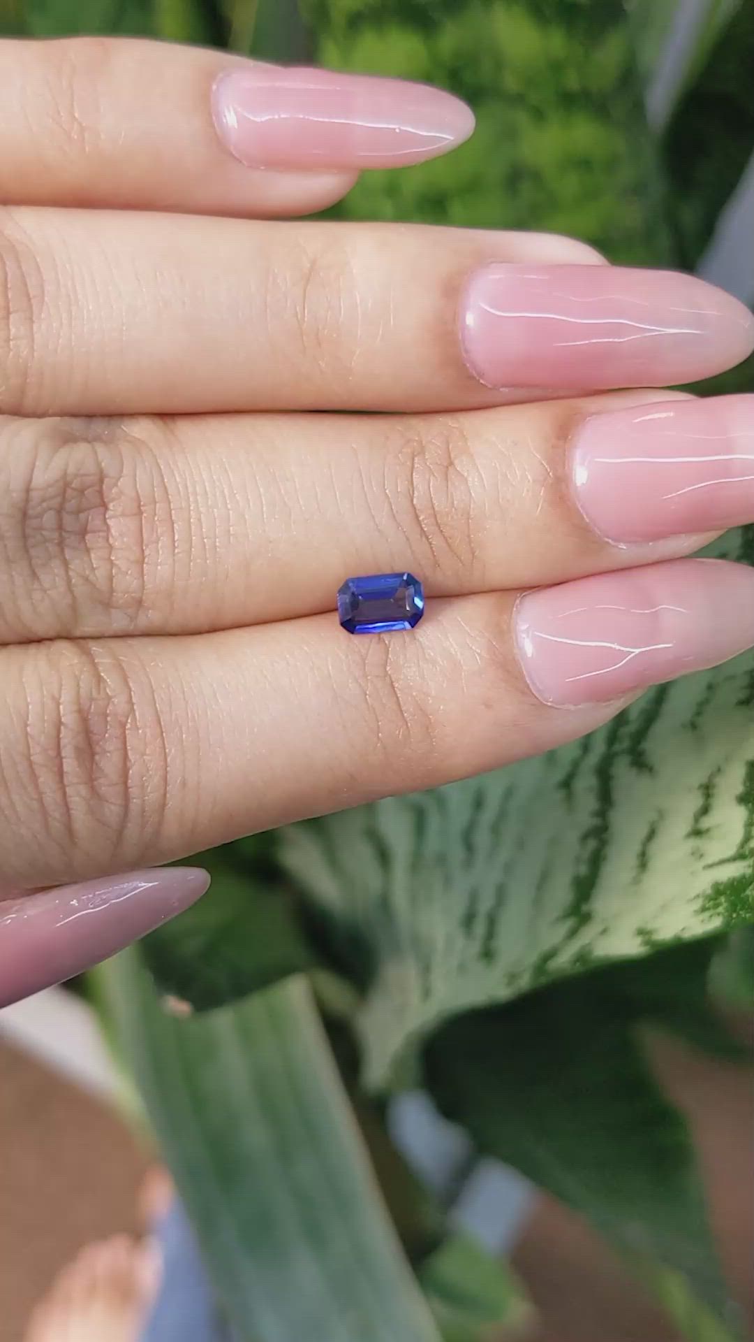 0.54 Ct. Blue Sapphire from Ceylon (Sri Lanka) Size Video