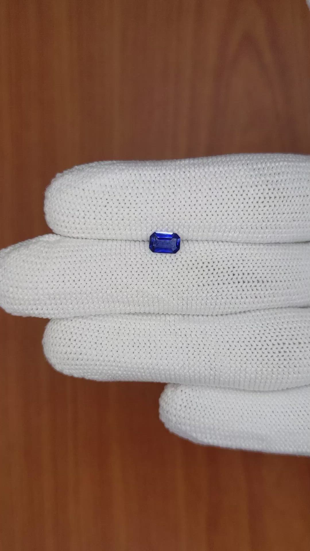 0.54 Ct. Blue Sapphire from Ceylon (Sri Lanka) Size Video