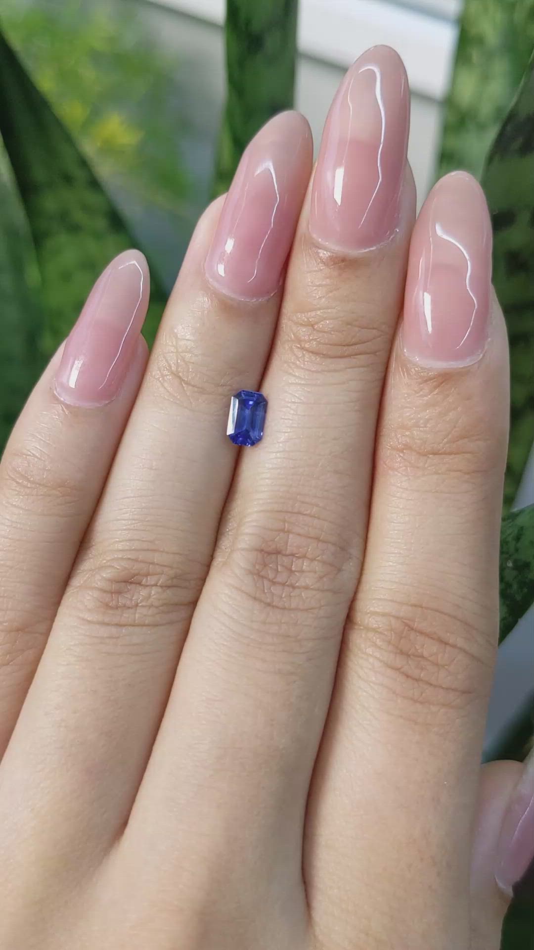0.68 Ct. Blue Sapphire from Ceylon (Sri Lanka) Size Video