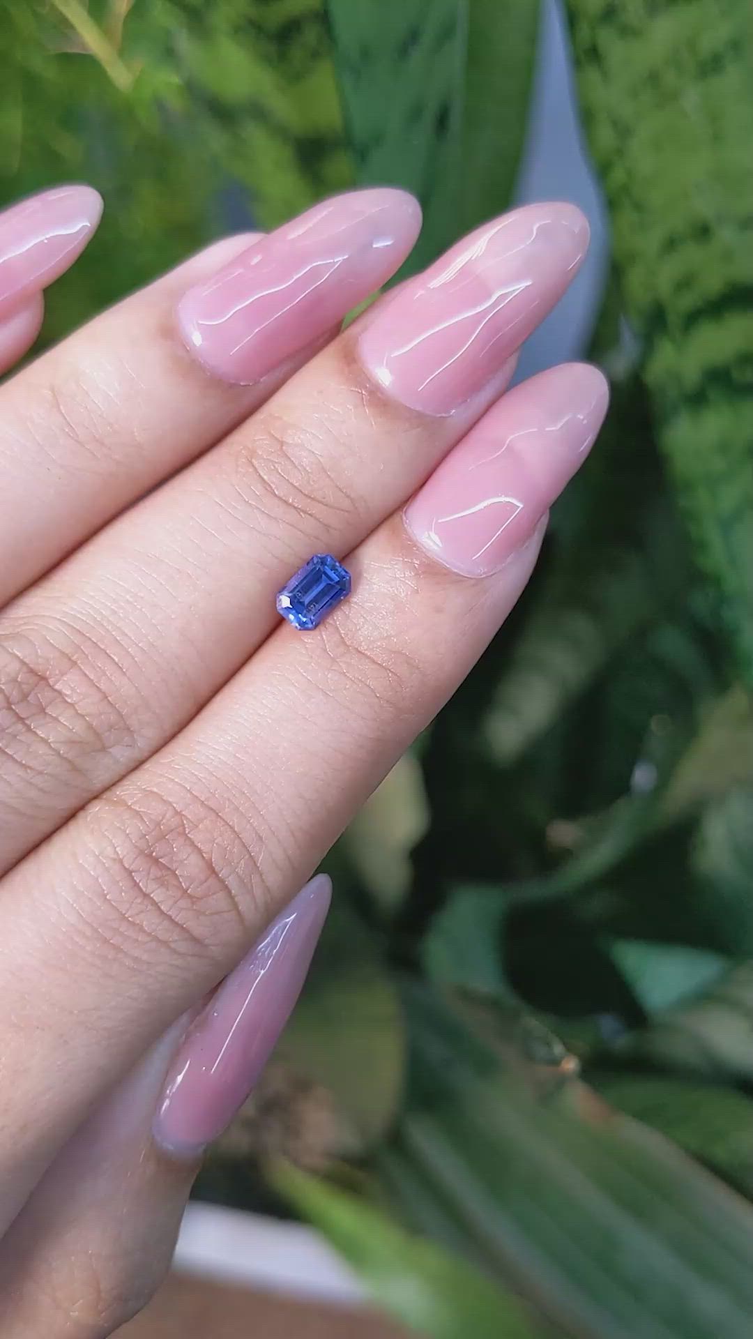 0.69 Ct. Blue Sapphire from Ceylon (Sri Lanka) Size Video