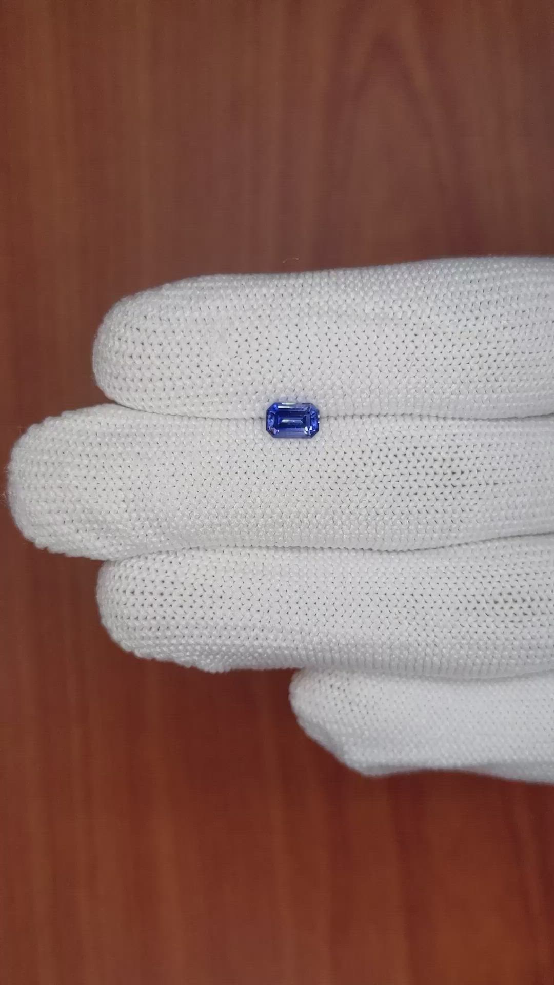 0.69 Ct. Blue Sapphire from Ceylon (Sri Lanka) Size Video