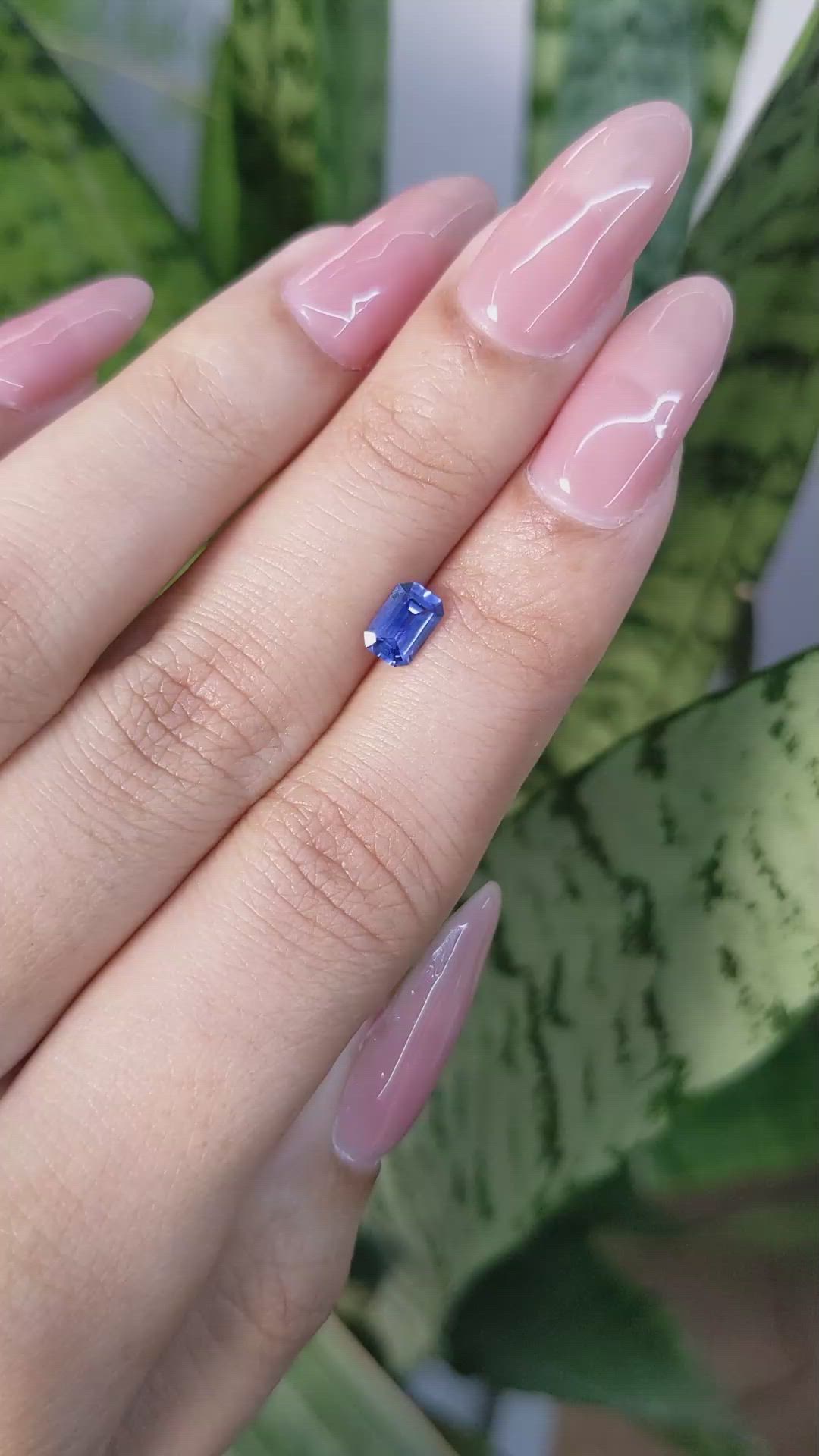 0.67 Ct. Blue Sapphire from Ceylon (Sri Lanka) Size Video