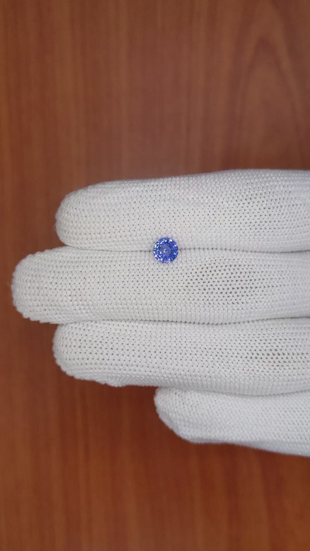 0.83 Ct. Blue Sapphire from Ceylon (Sri Lanka) Size Video