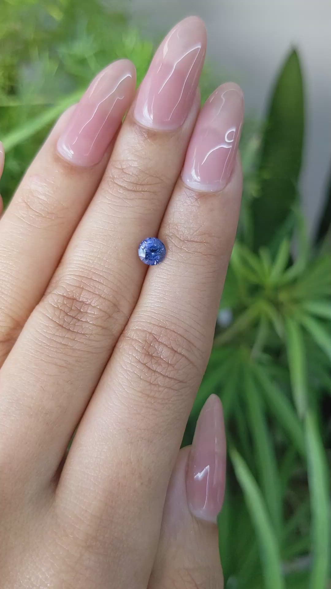 0.73 Ct. Blue Sapphire from Ceylon (Sri Lanka) Size Video