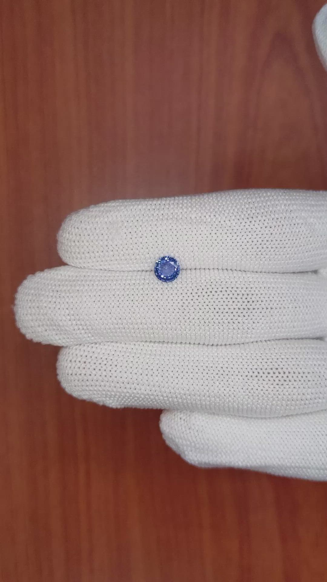 0.67 Ct. Blue Sapphire from Ceylon (Sri Lanka) Size Video