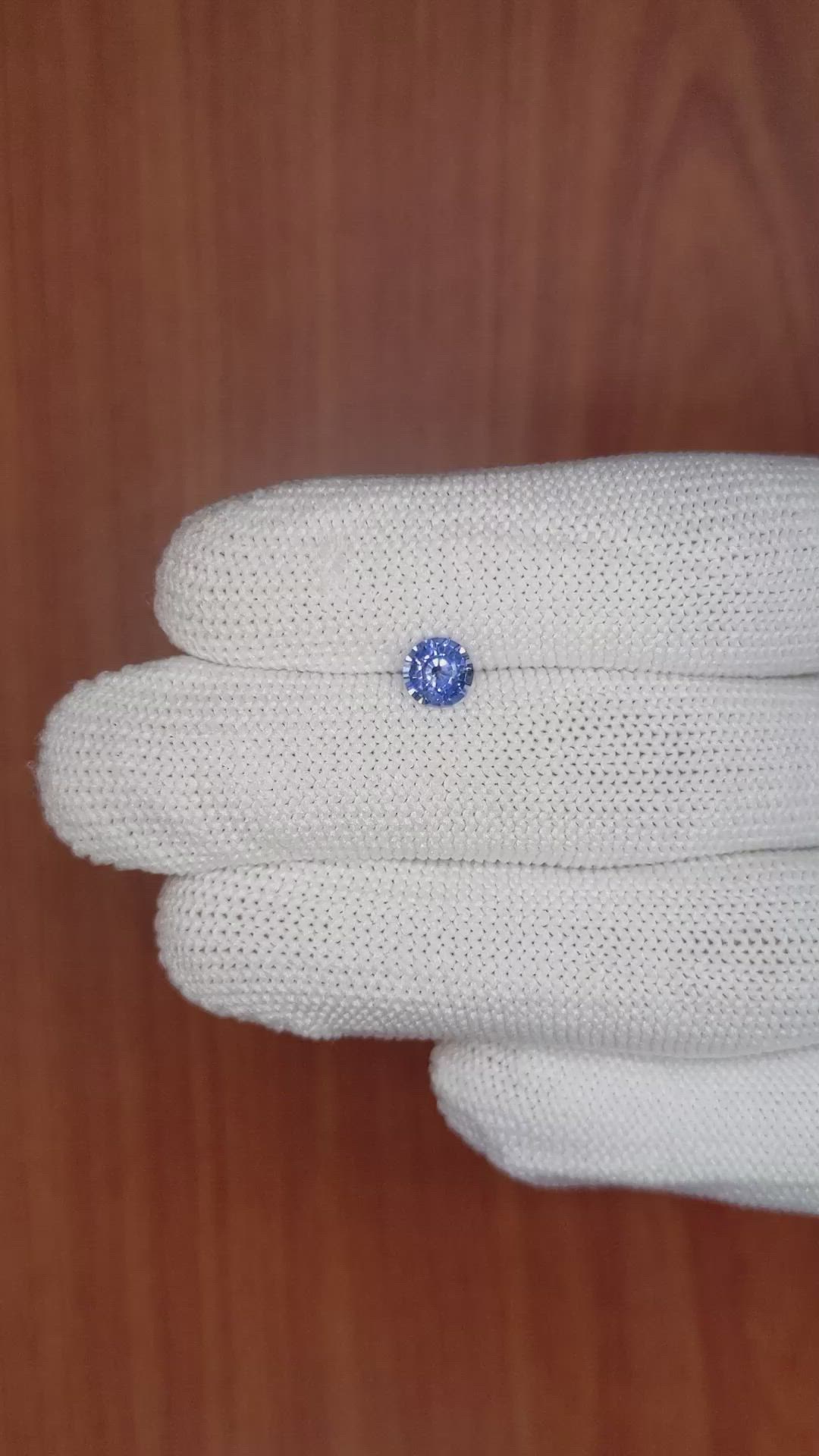 0.80 Ct. Blue Sapphire from Ceylon (Sri Lanka) Size Video