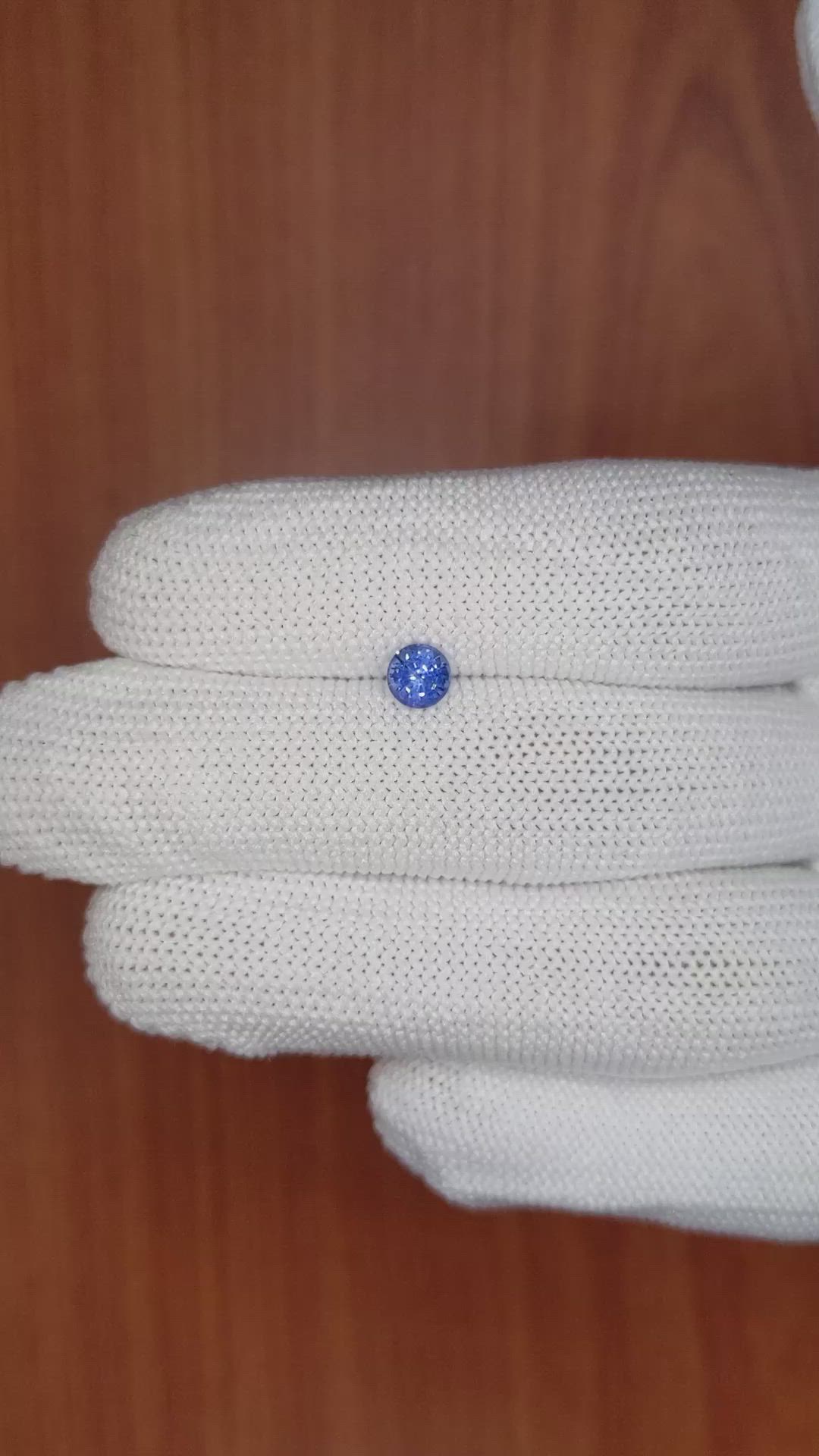 0.63 Ct. Blue Sapphire from Ceylon (Sri Lanka) Size Video