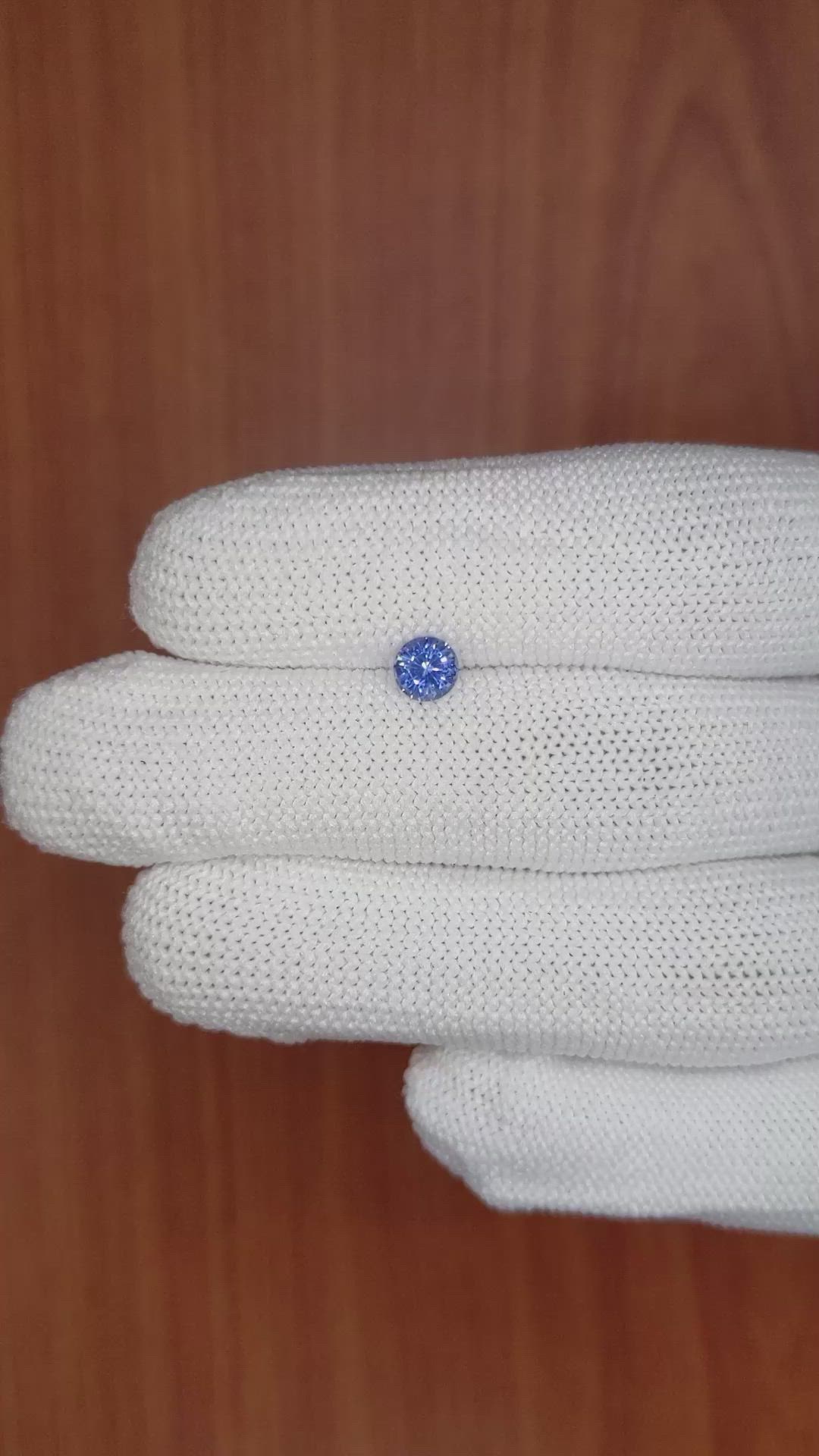 0.67 Ct. Blue Sapphire from Ceylon (Sri Lanka) Size Video