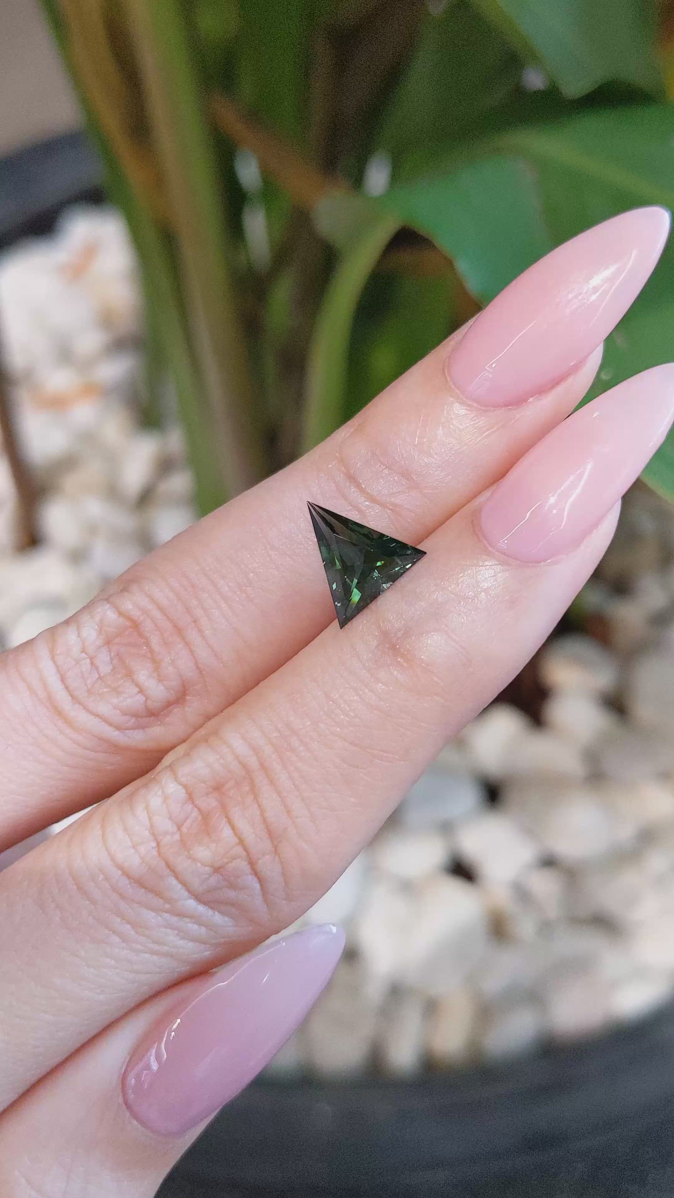 2.15 Ct. Bluish Green Sapphire from Australia Size Video