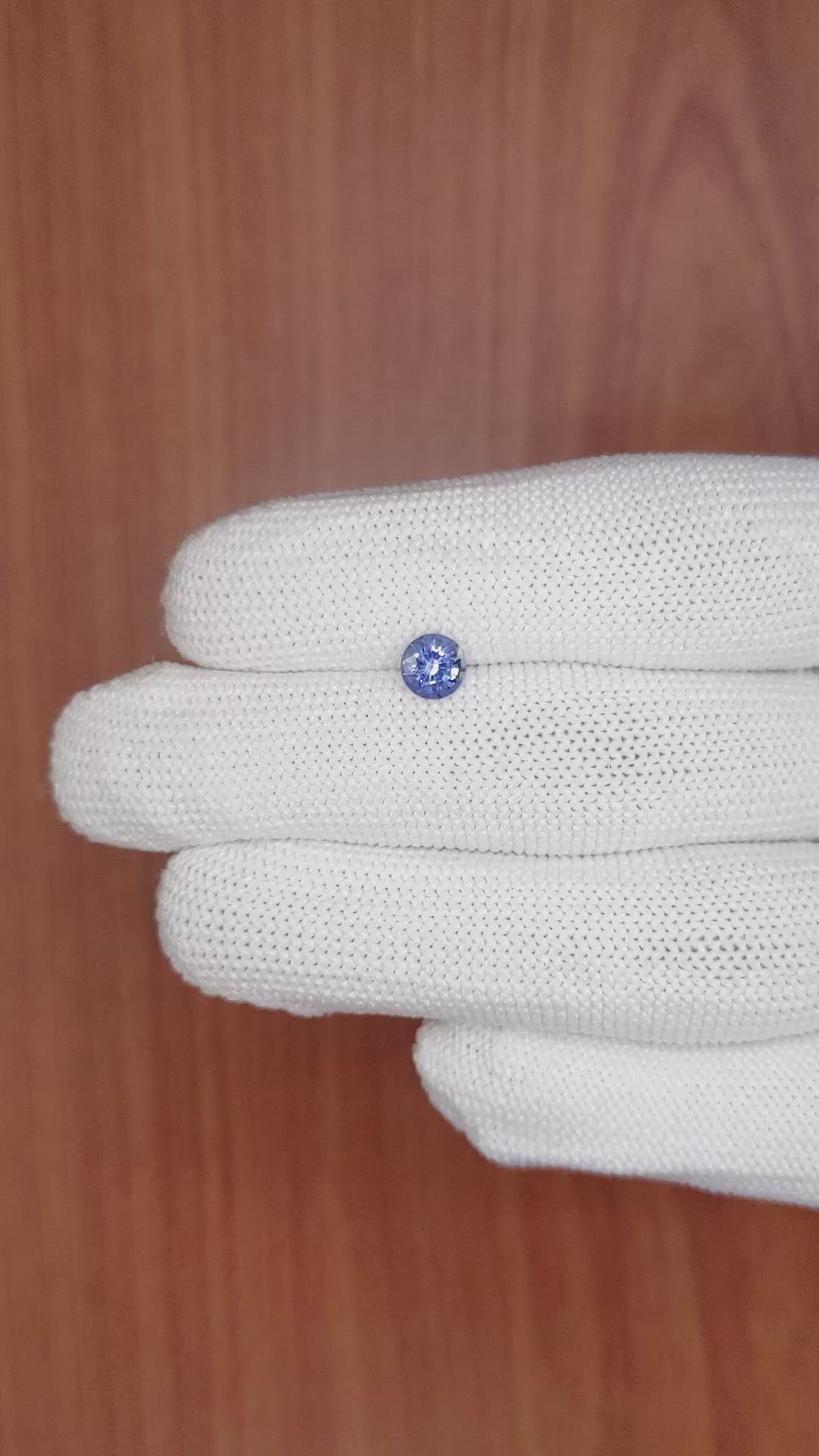 0.84 Ct. Blue Sapphire from Ceylon (Sri Lanka) Size Video