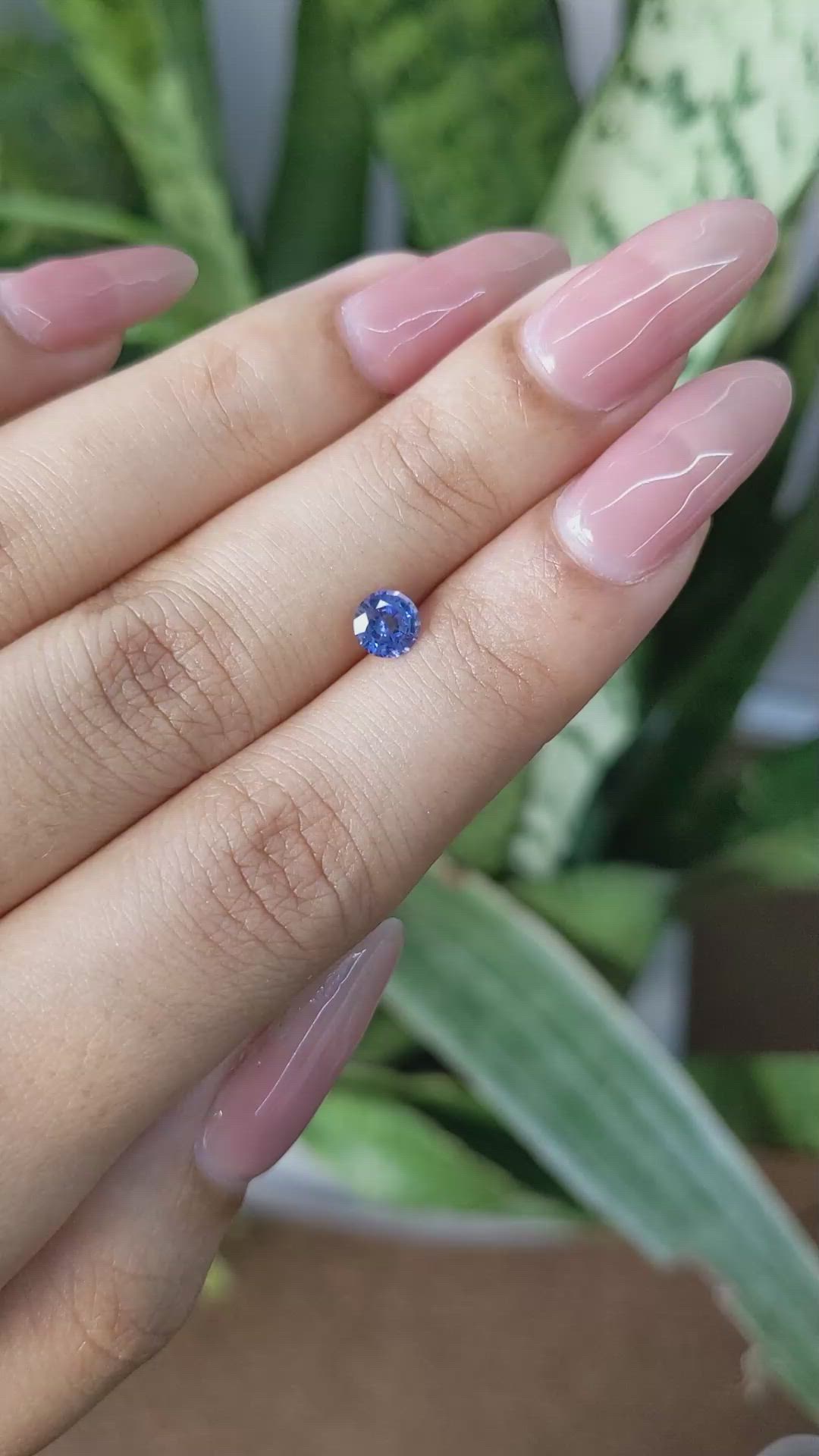 0.84 Ct. Blue Sapphire from Ceylon (Sri Lanka) Size Video