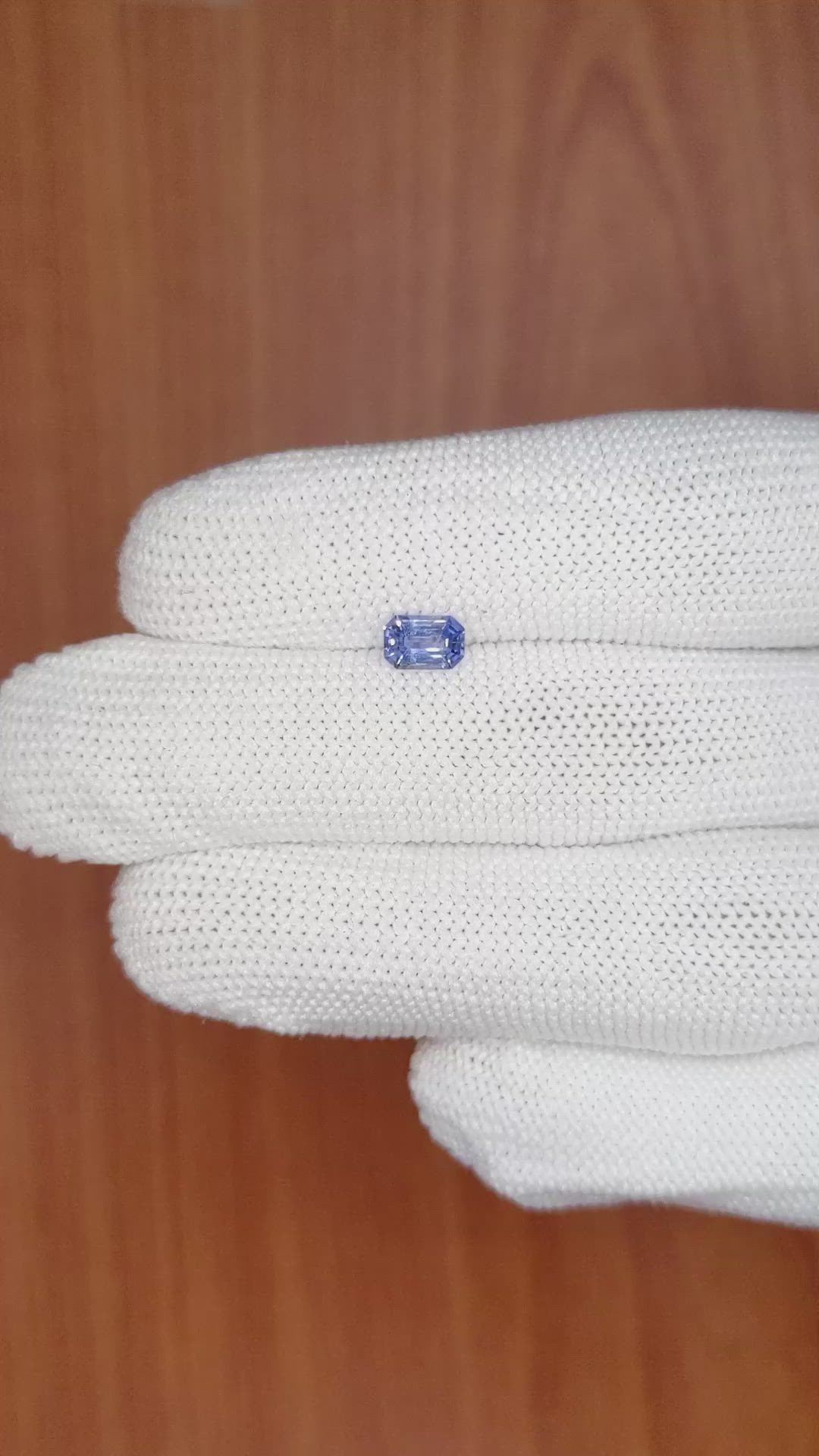 0.70 Ct. Blue Sapphire from Ceylon (Sri Lanka) Size Video