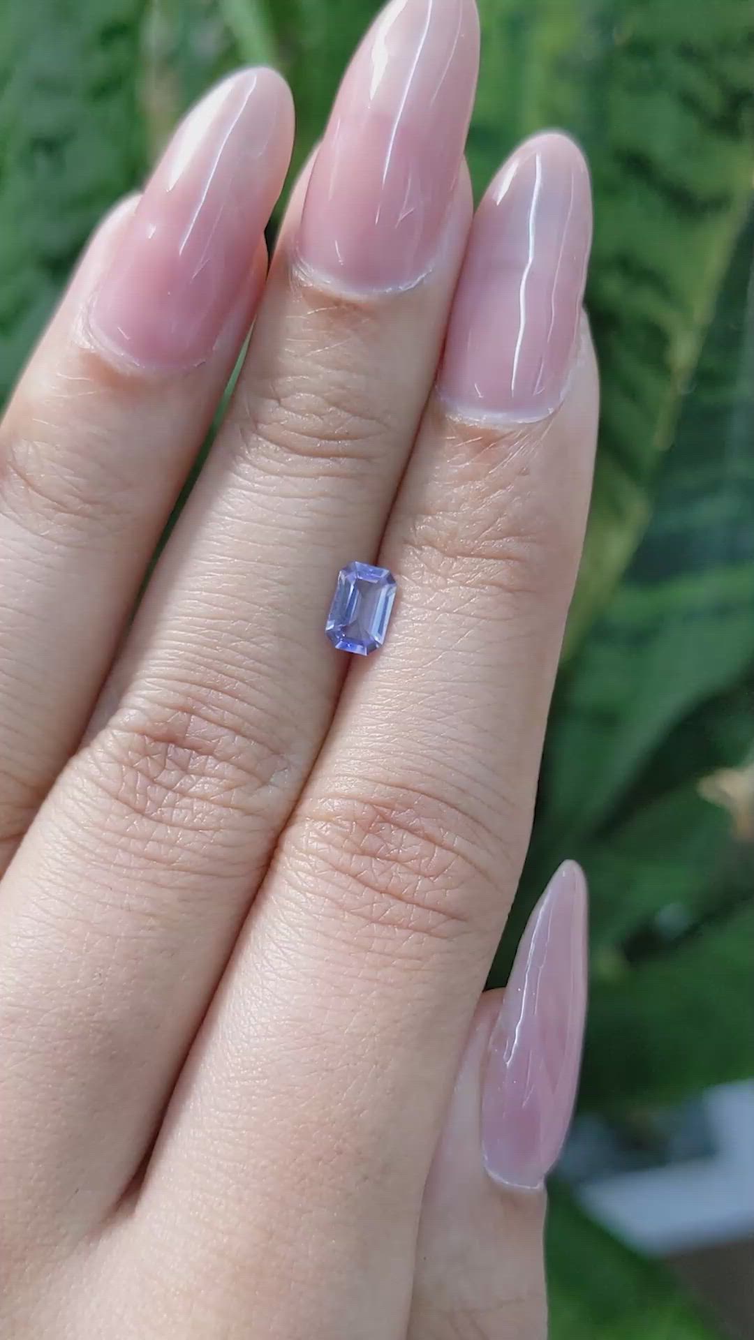 0.58 Ct. Blue Sapphire from Ceylon (Sri Lanka) Size Video