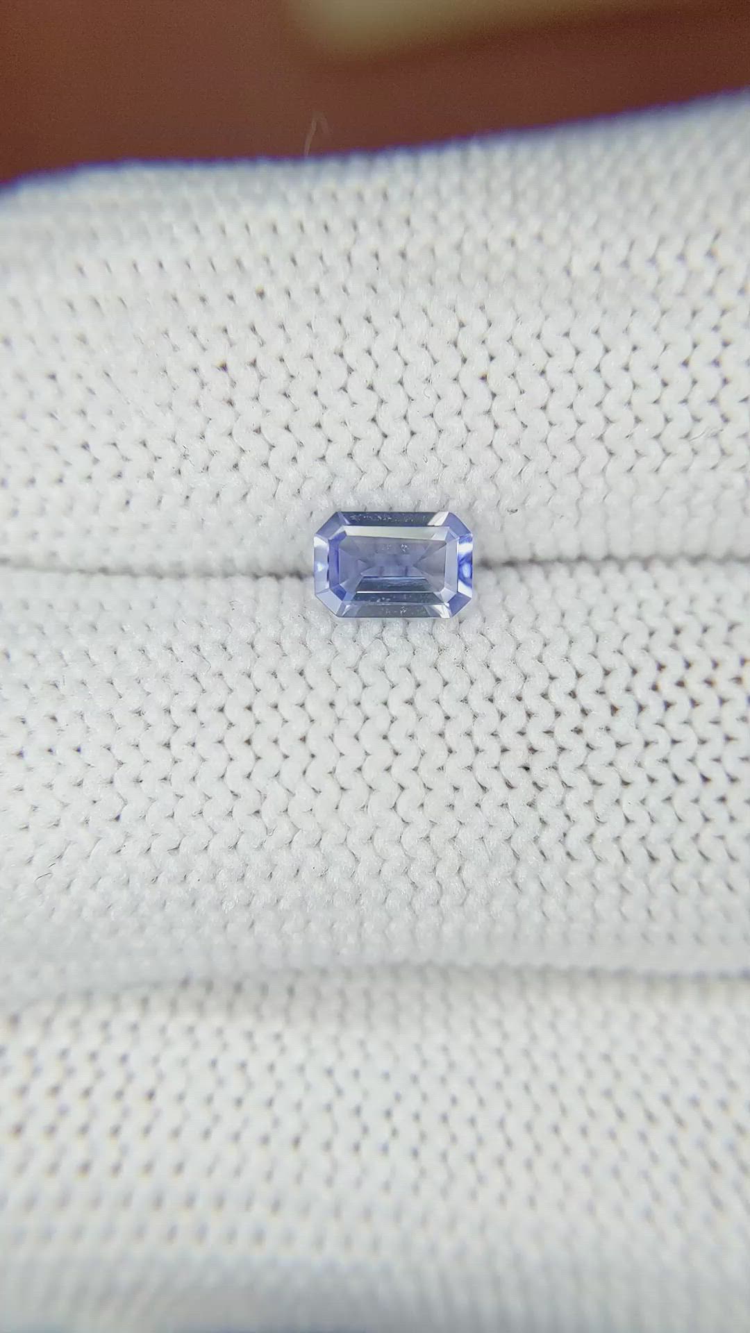 0.58 Ct. Blue Sapphire from Ceylon (Sri Lanka) Size Video
