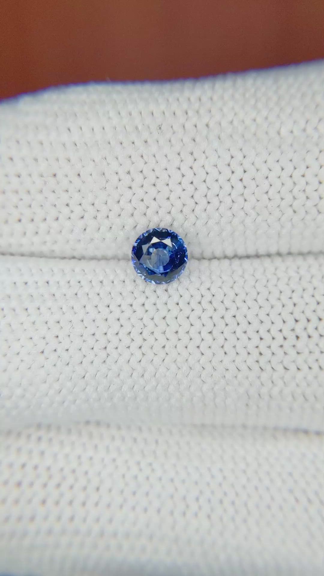 0.63 Ct. Blue Sapphire from Ceylon (Sri Lanka) Size Video
