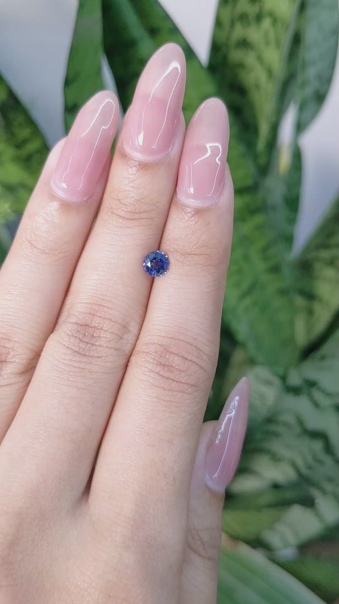 0.63 Ct. Blue Sapphire from Ceylon (Sri Lanka) Size Video