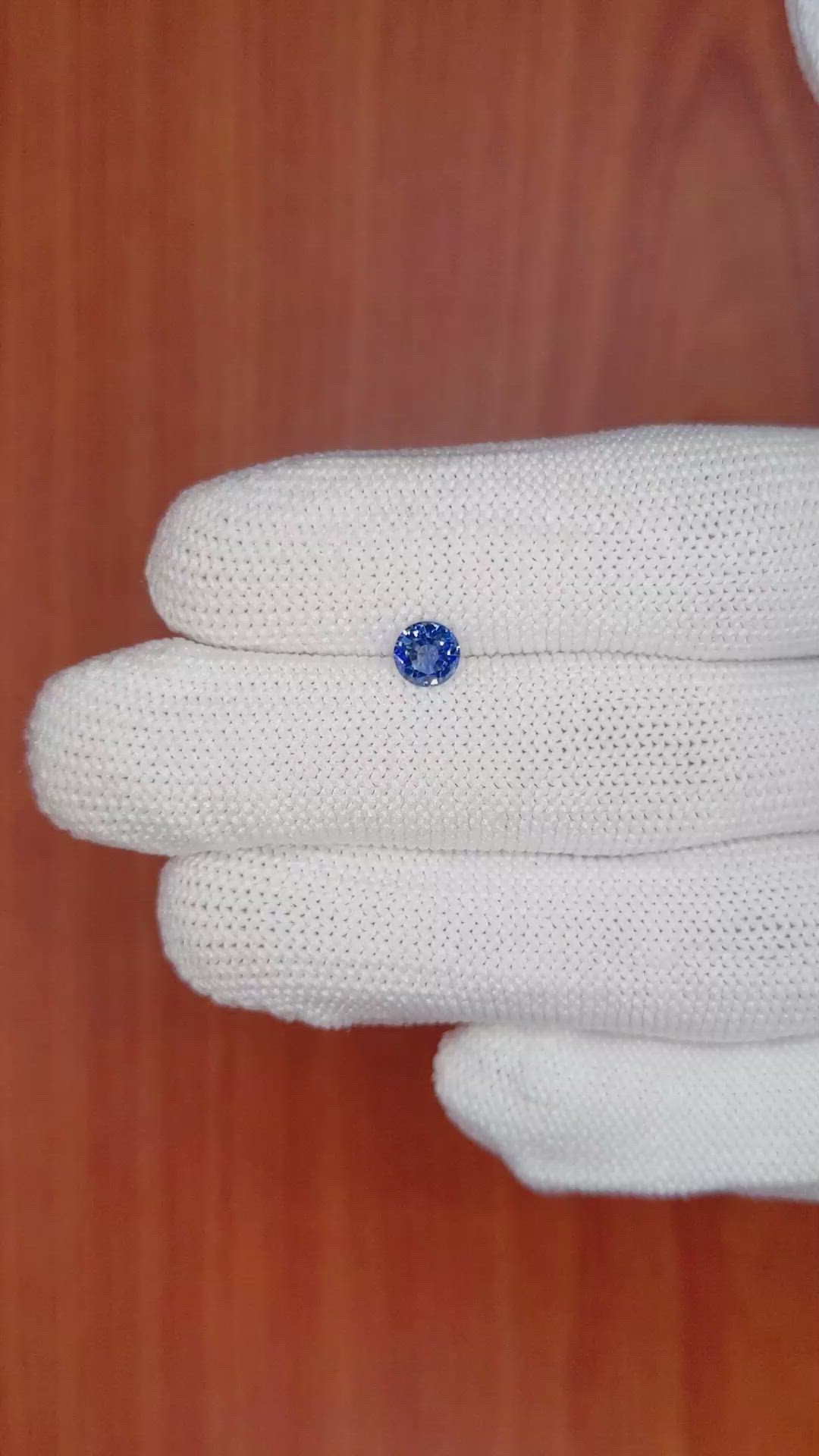 0.63 Ct. Blue Sapphire from Ceylon (Sri Lanka) Size Video