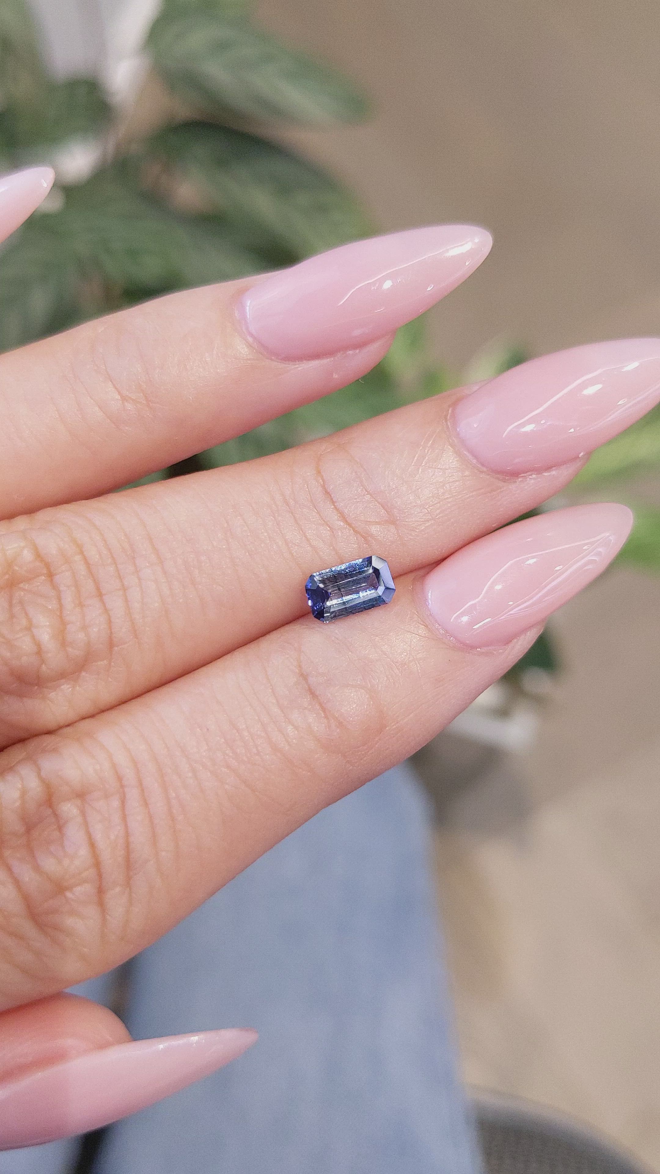 0.72 Ct. Blue Sapphire from Ceylon (Sri Lanka) Size Video