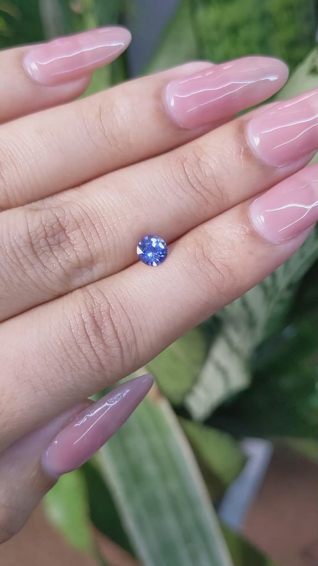 0.61 Ct. Blue Sapphire from Ceylon (Sri Lanka) Size Video