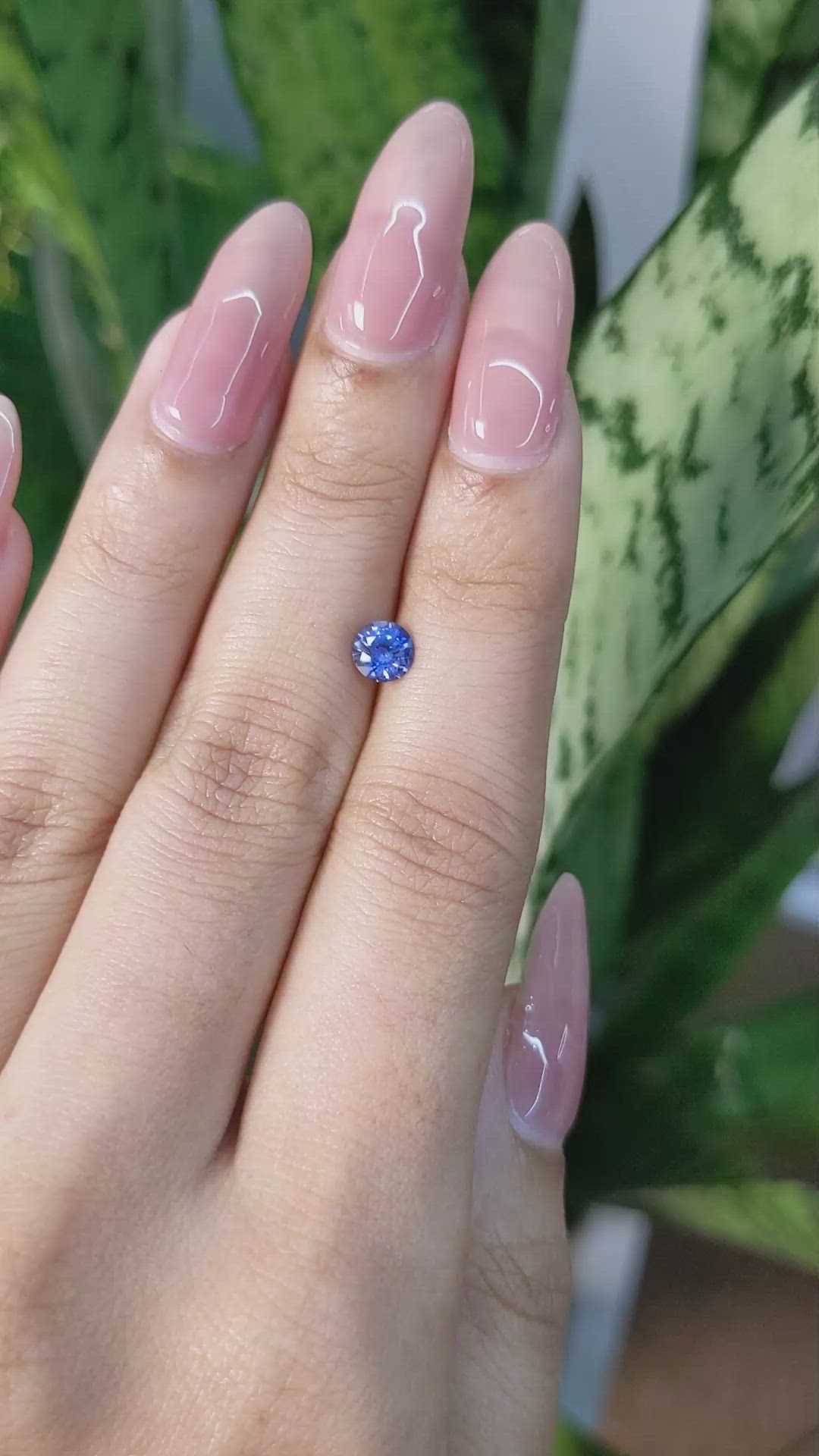 0.61 Ct. Blue Sapphire from Ceylon (Sri Lanka) Size Video