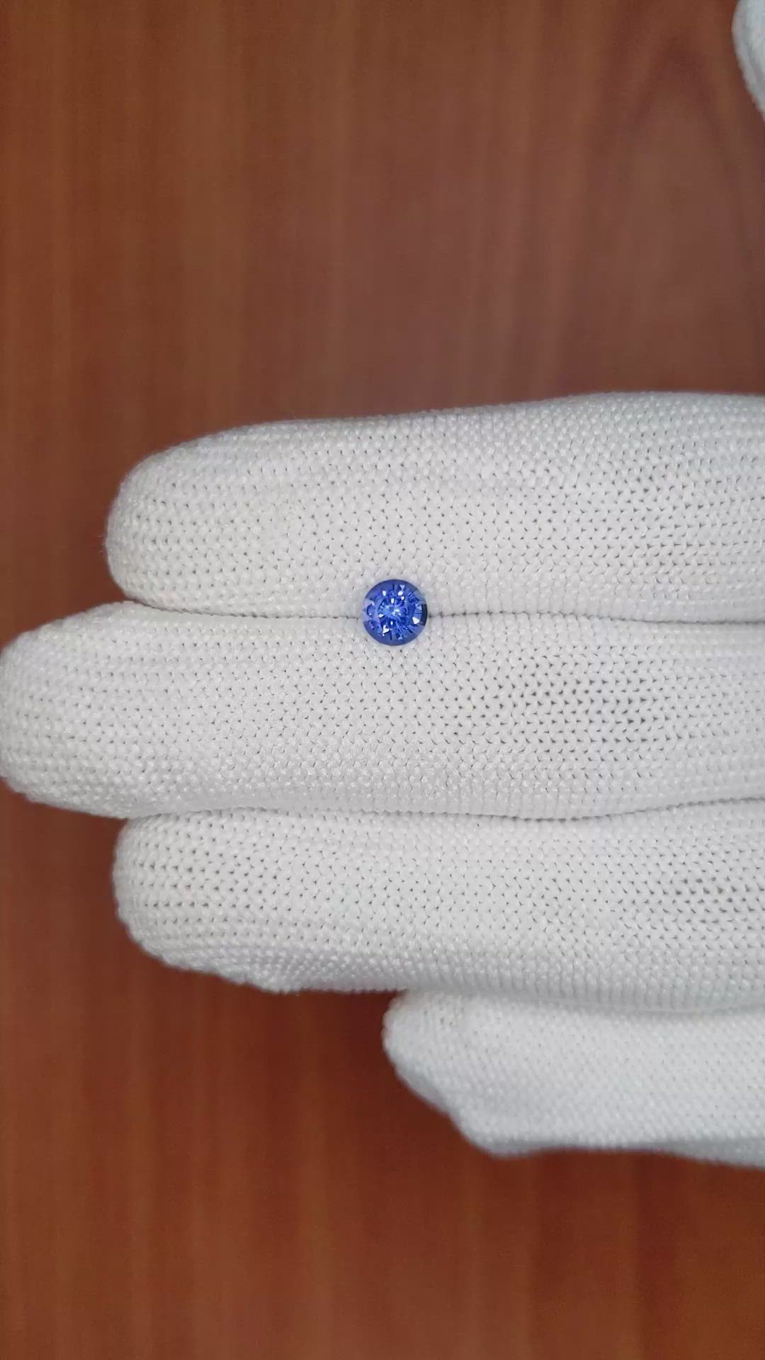0.61 Ct. Blue Sapphire from Ceylon (Sri Lanka) Size Video