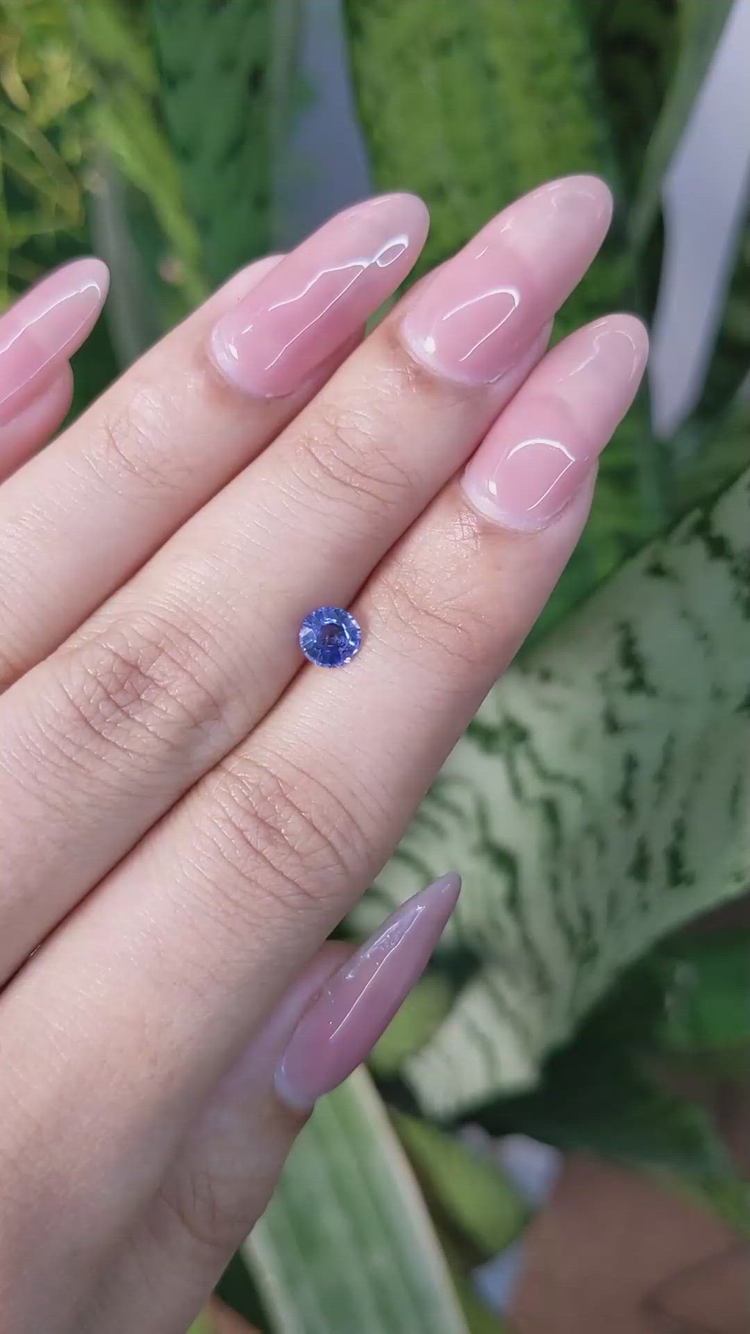 0.63 Ct. Blue Sapphire from Ceylon (Sri Lanka) Size Video