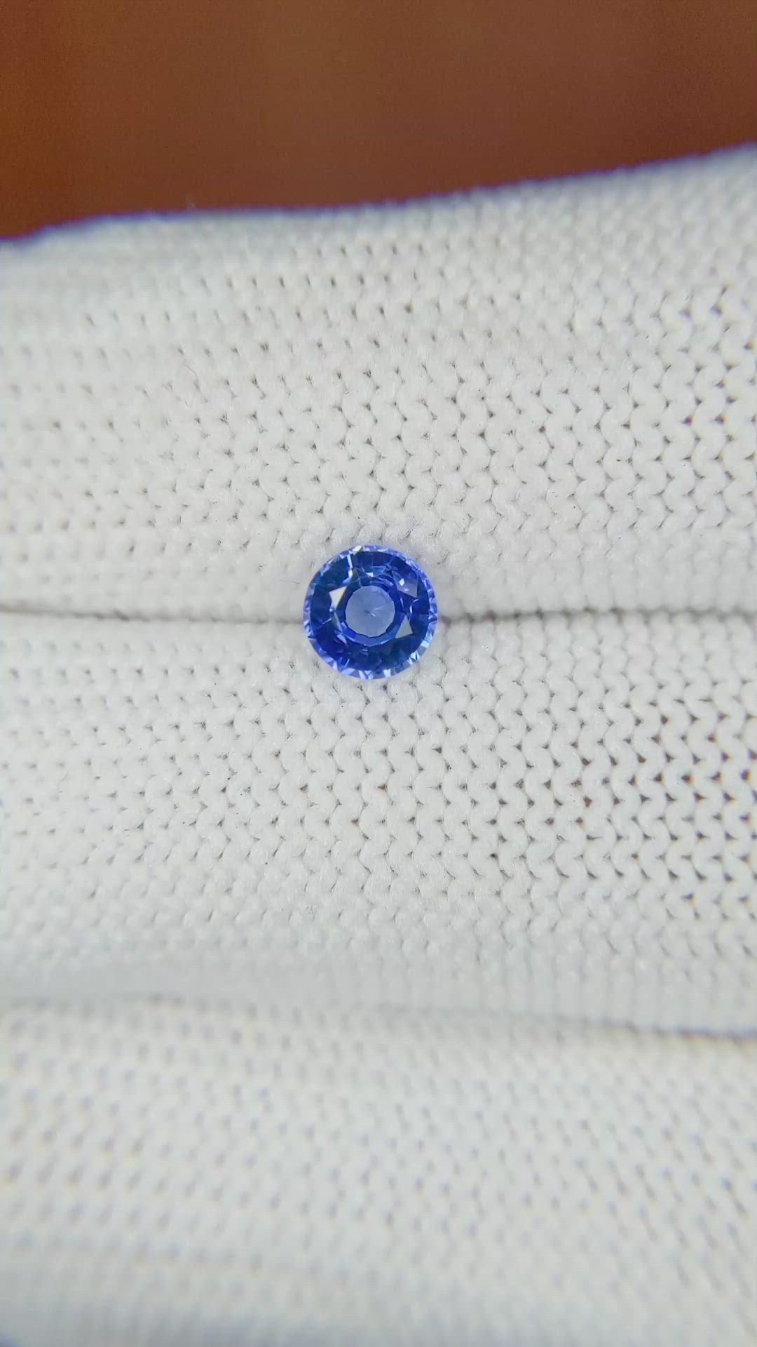 0.63 Ct. Blue Sapphire from Ceylon (Sri Lanka) Size Video