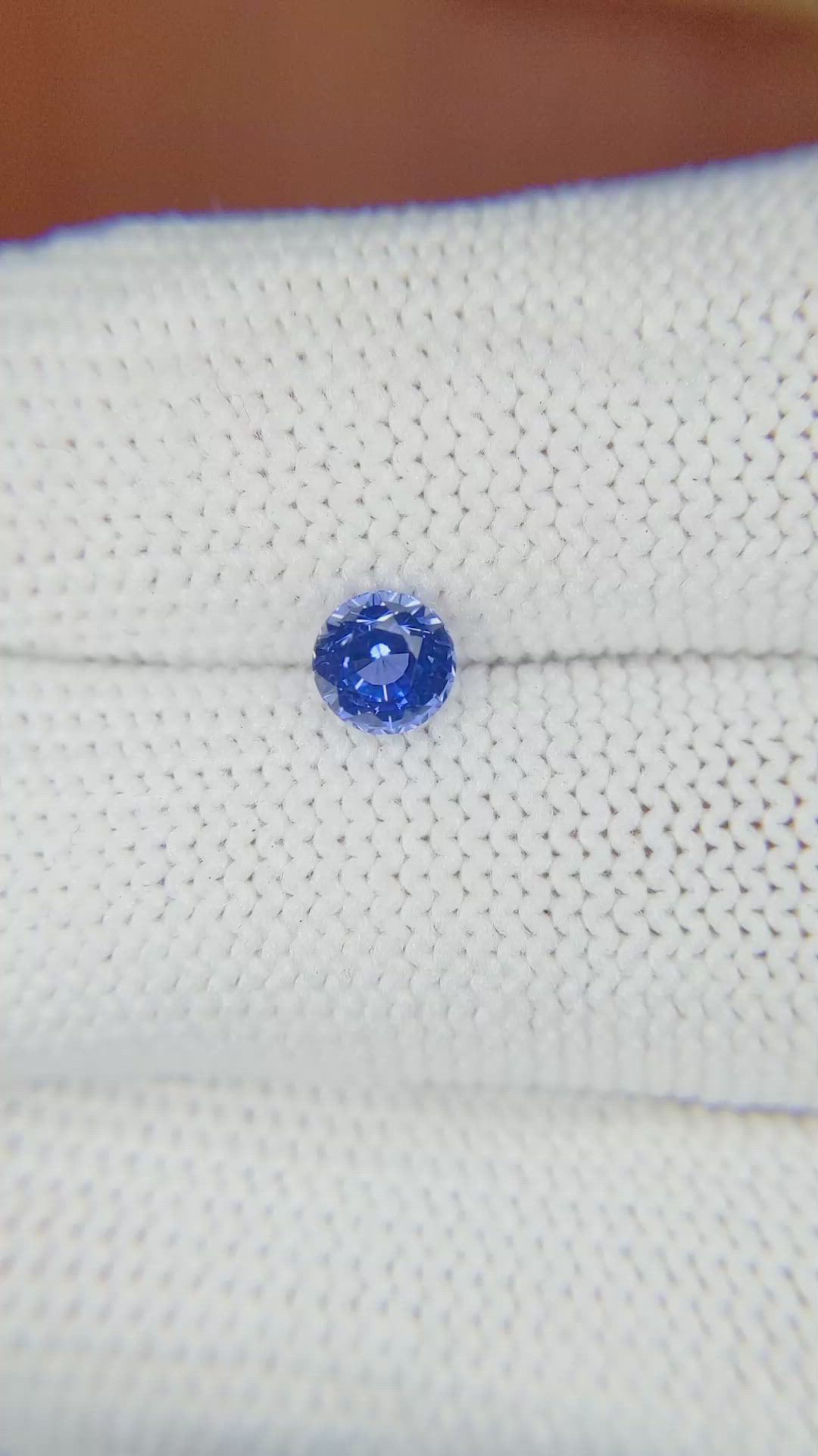 0.70 Ct. Blue Sapphire from Ceylon (Sri Lanka) Size Video