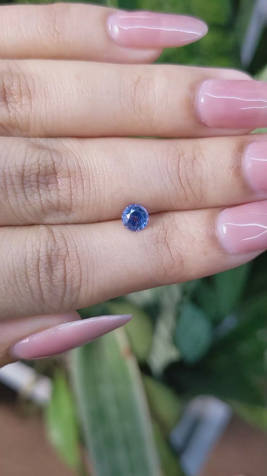 0.70 Ct. Blue Sapphire from Ceylon (Sri Lanka) Size Video